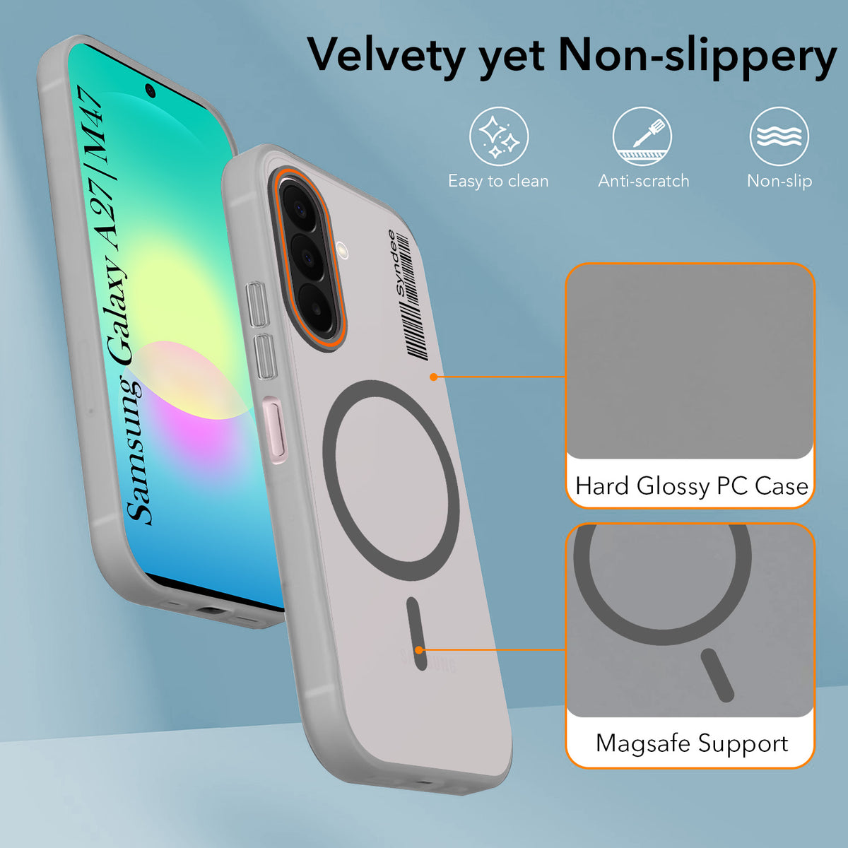 For Samsung Galaxy A27 5G | Samsung M47 5G Back Cover Case (Soft Touch | Camera Bump Protection | MagSafe Compatible | Matte Finish)