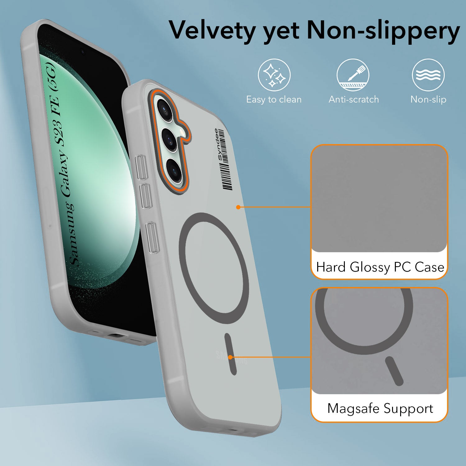 For Samsung Galaxy S23 FE 5G Back Cover Case (Soft Touch | Camera Bump Protection | MagSafe Compatible | Matte Finish)