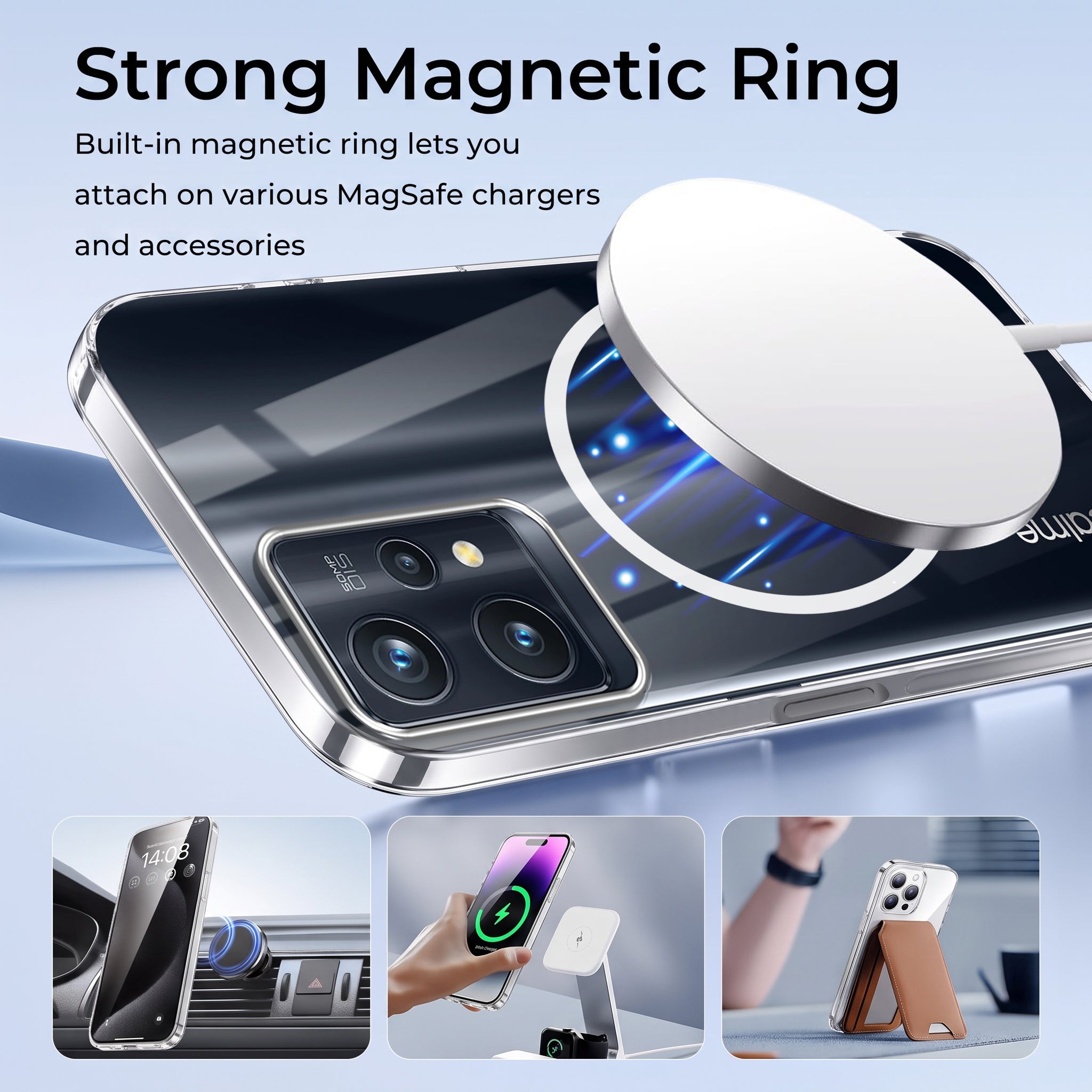 For Realme 9 Pro Back Case Cover Crystal Anti Yellow (Unbreakable PC | MagSafe Wireless Charging Support |Camera Protection Bump)