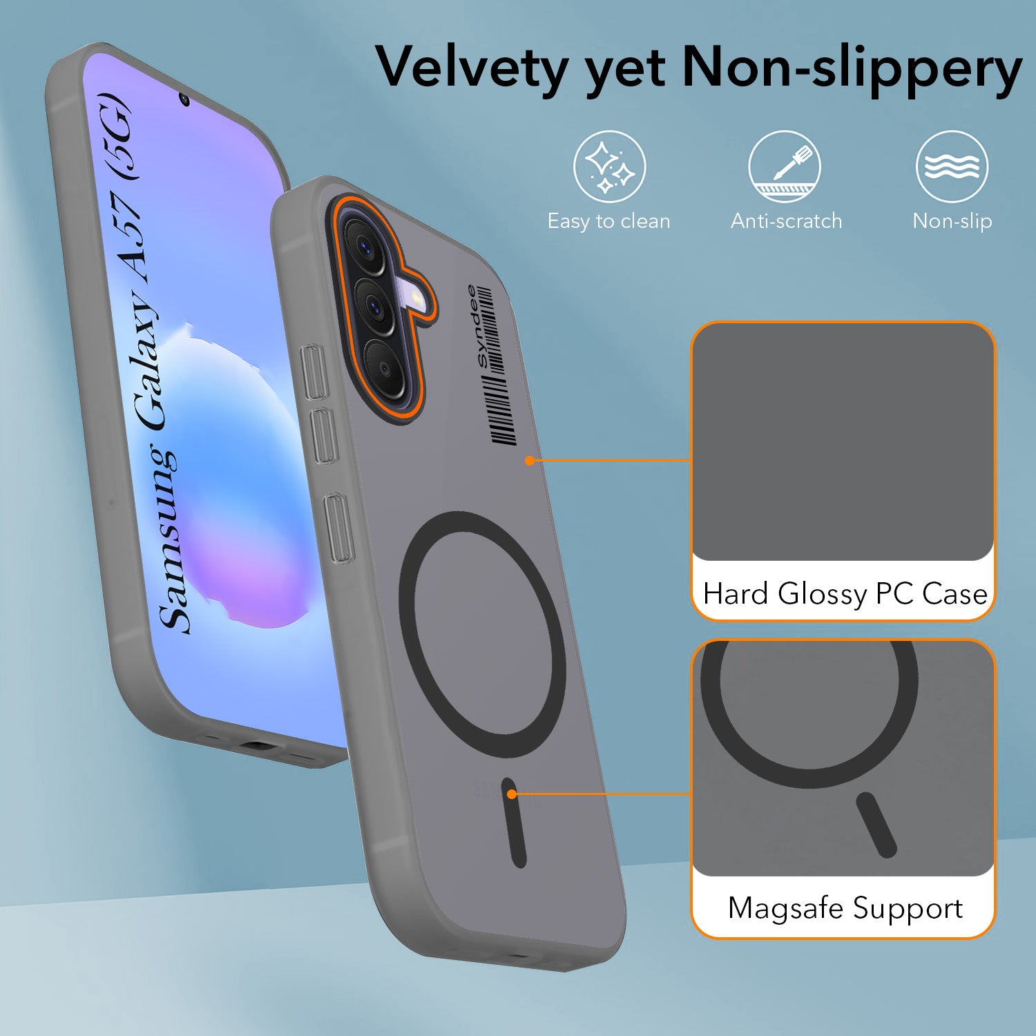 For Samsung Galaxy A57 5G Back Cover Case (Soft Touch | Camera Bump Protection | MagSafe Compatible | Matte Finish)