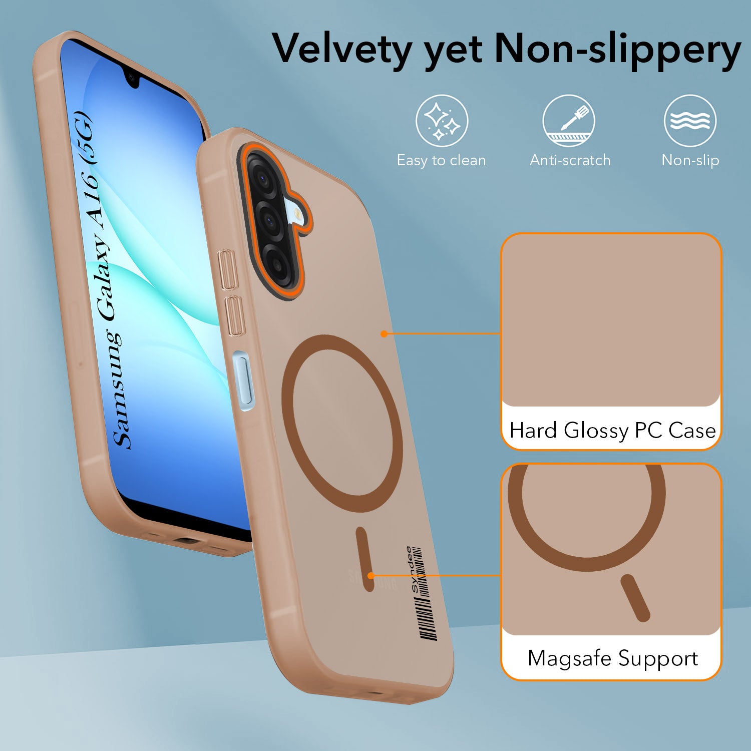 For Samsung Galaxy A16 5G Back Cover Case (Soft Touch | Camera Bump Protection | MagSafe Compatible | Matte Finish)