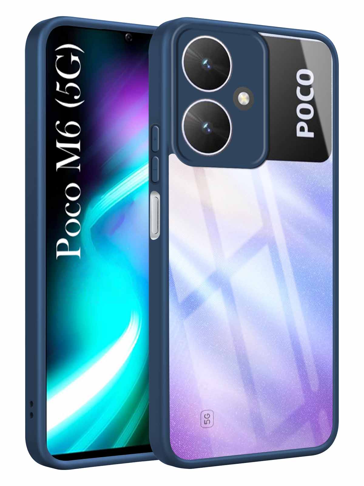 For Poco M6 5G Back Cover Case Ultra-Hybrid (Lifetime Anti Yellow | Anti Scratch | Crystal Clear Shockproof)