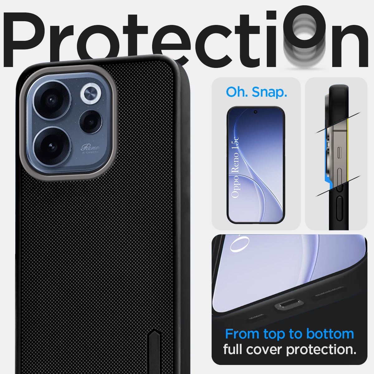 For Oppo Reno 15c Back Cover Case Rubberised (Textured Grip Design | Micro-Fiber Cloth Inside | Slim and Light Weight | Soft Touch and Feel)