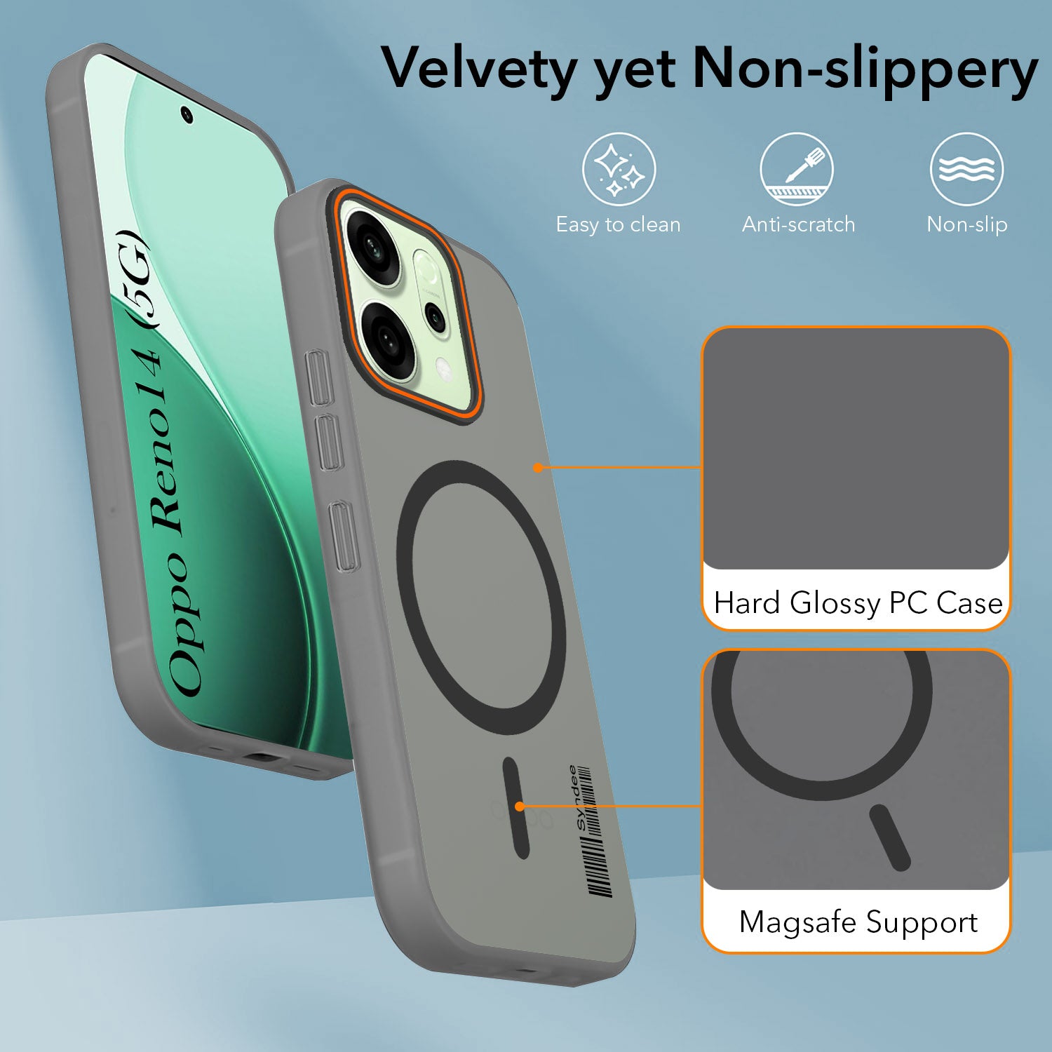 For Oppo Reno14 5G | Oppo Reno 14 5G Back Cover Case (Soft Touch | Camera Bump Protection | MagSafe Compatible | Matte Finish)