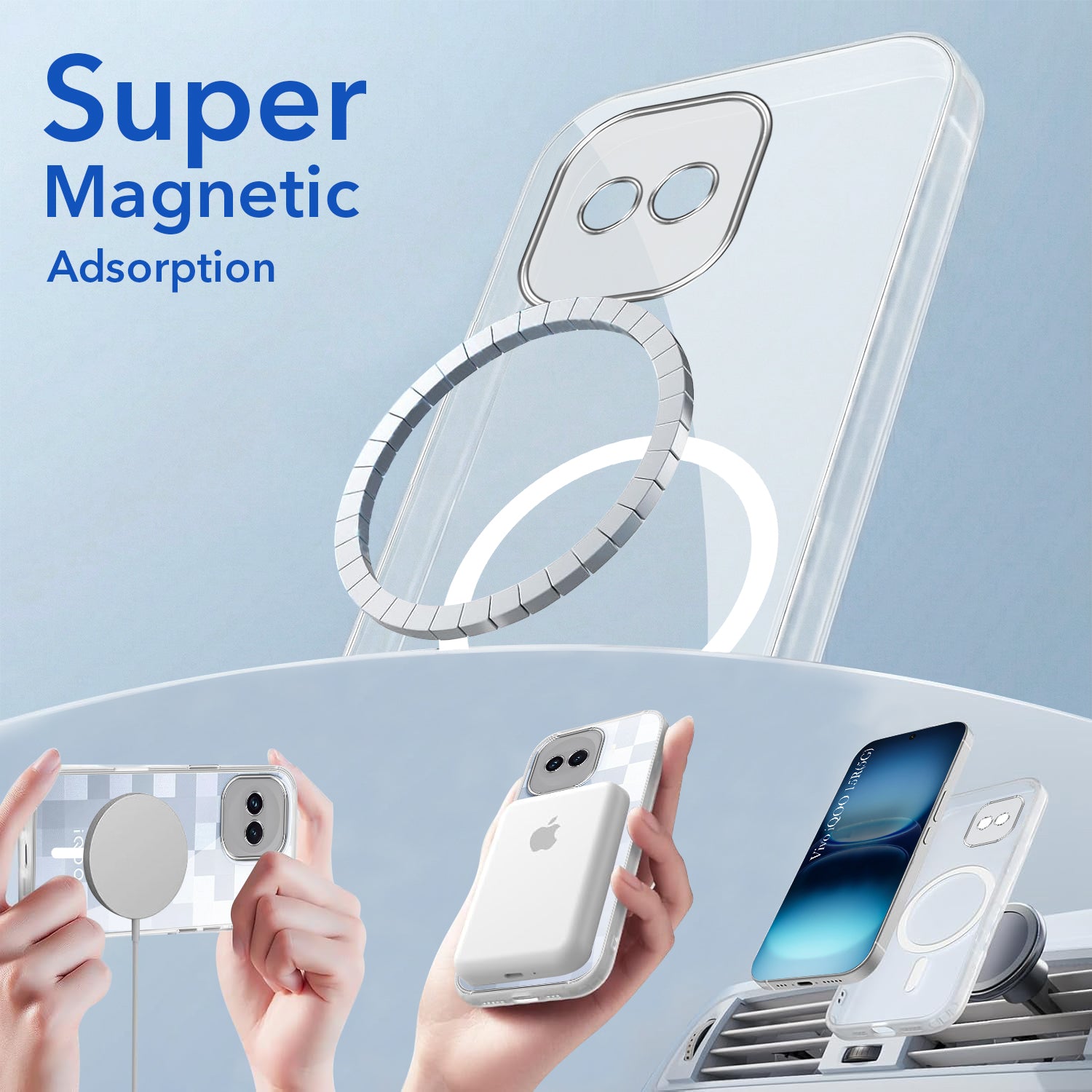 For Vivo iQOO 15R 5G Back Cover Case Lifetime Anti-Yellow MagSafe Compatible Clear (Sleek Hard Crystal | Shockproof and Camera Protection)