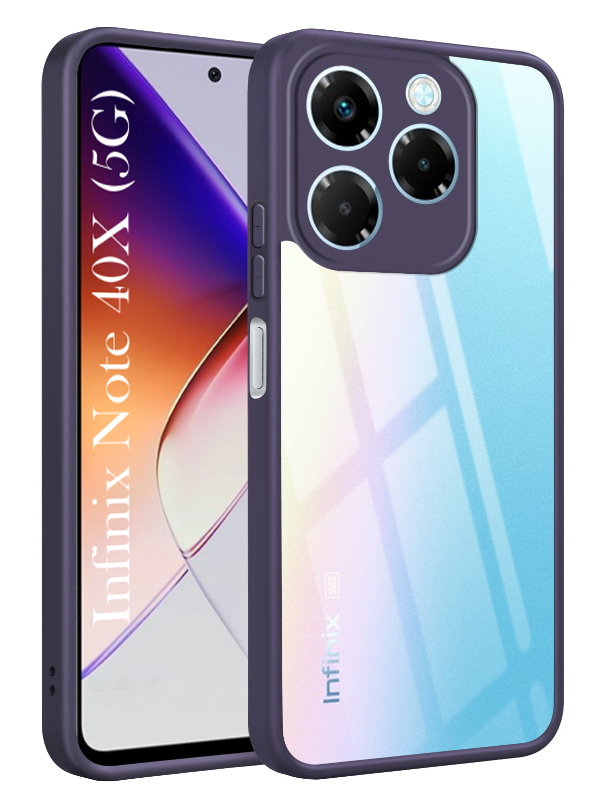 For Infinix Note 40X 5G Back Cover Case (Lifetime Anti Yellow | Anti Scratch | Crystal Clear Shockproof)