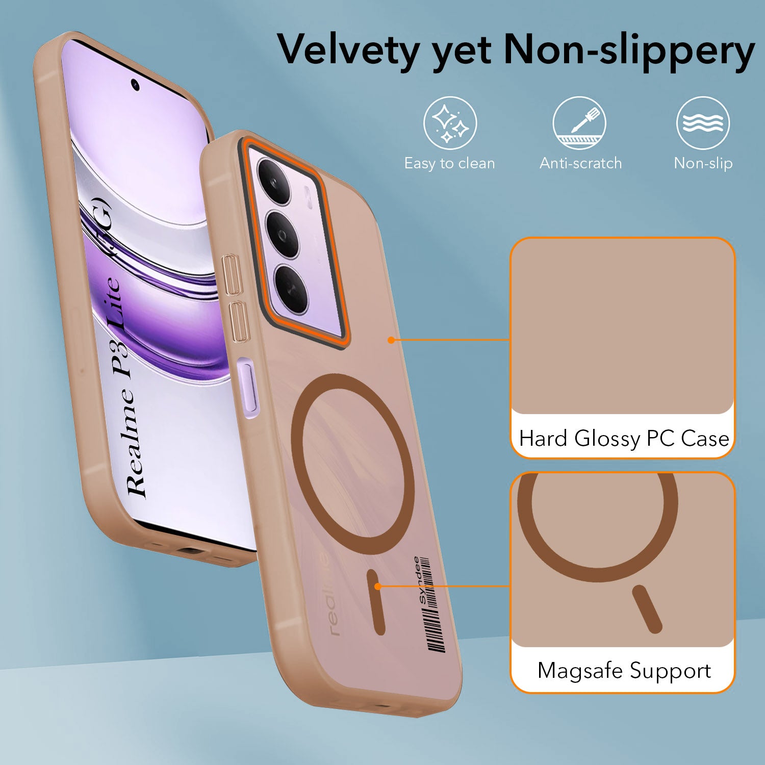 For Realme P3 lite Back Cover Case (Soft Touch | Camera Bump Protection | MagSafe Compatible | Matte Finish)