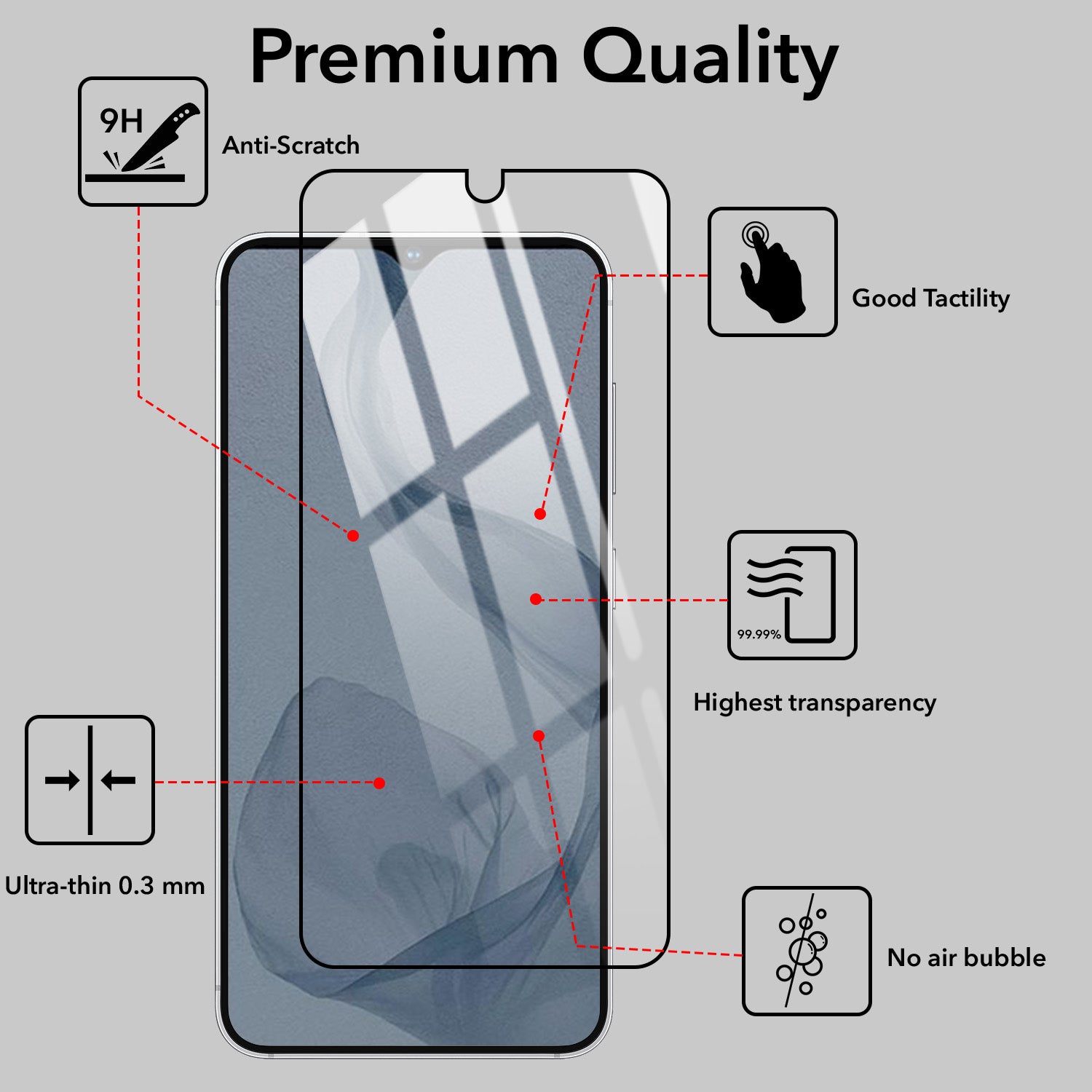(Pack of 2) Tempered Glass For Realme X2 Pro Military-Grade Gorilla Screen Protector With Installation Kit | Shatterproof, Full Coverage, HD Clear, Scratch Resistant
