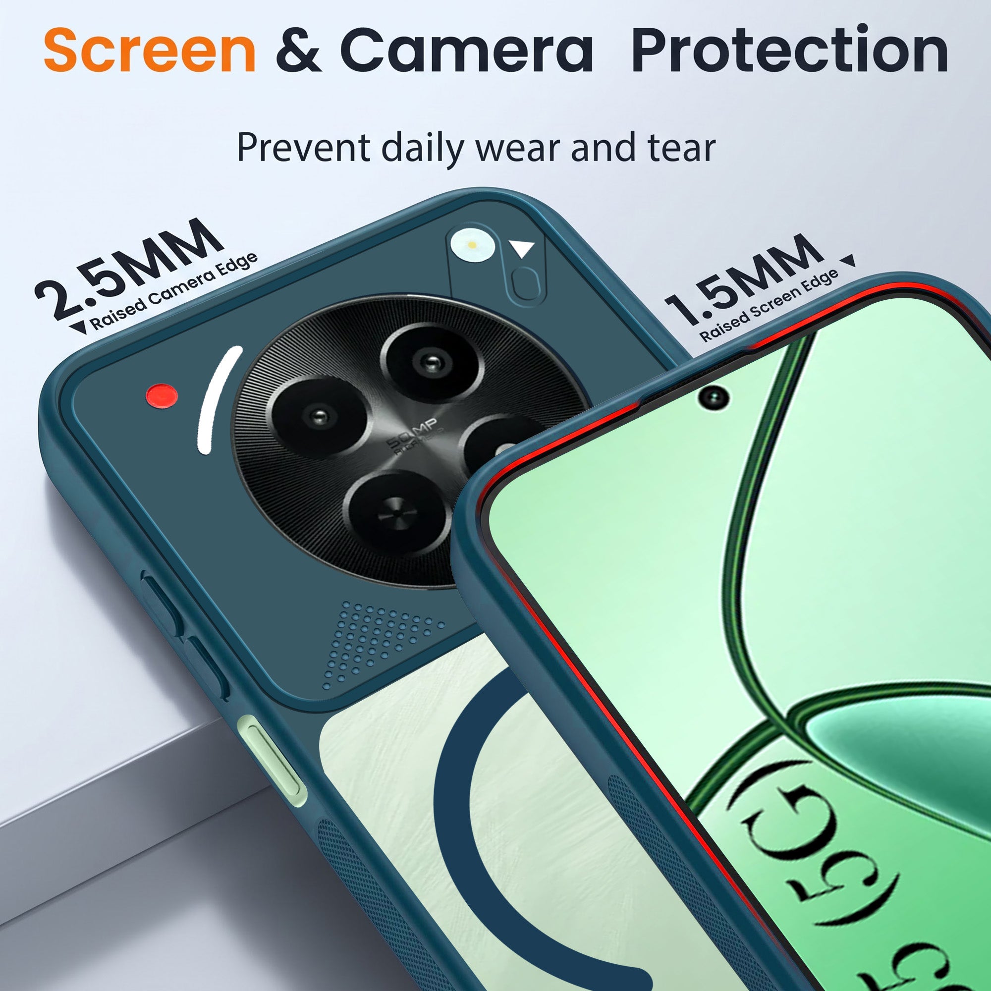 For Realme C65 5G Back Cover Case Lifetime Anti-Yellow Clear (Camera Protection | Side Grip | Wireless MagSafe Compatible)