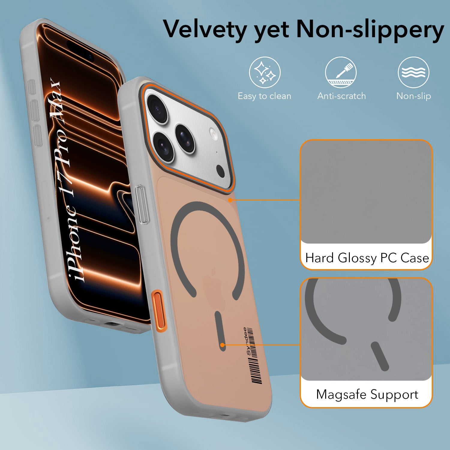 For Apple iPhone 17 Pro Max Back Cover Case (Soft Touch | Camera Bump Protection | MagSafe Compatible | Matte Finish)