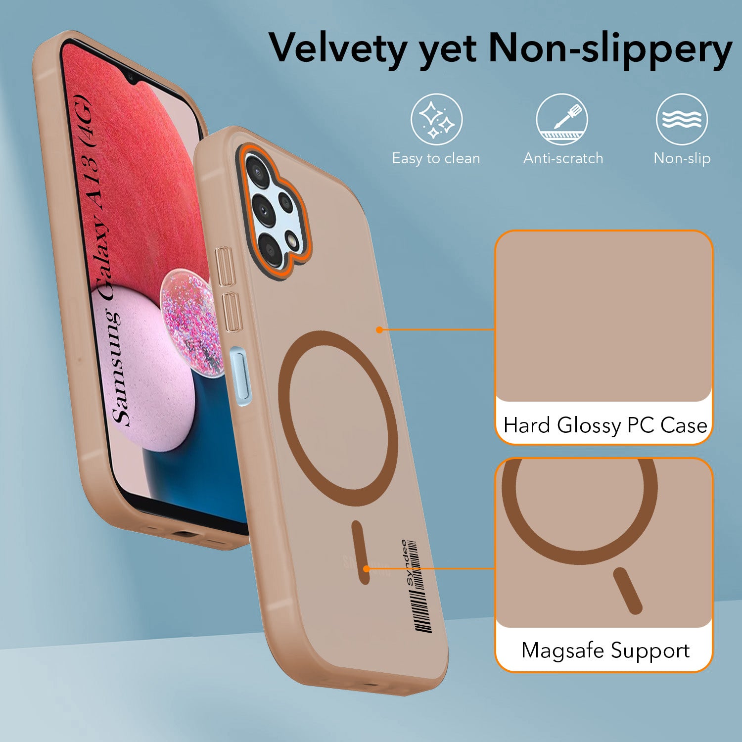 For Samsung Galaxy A13 4G Back Cover Case (Soft Touch | Camera Bump Protection | MagSafe Compatible | Matte Finish)