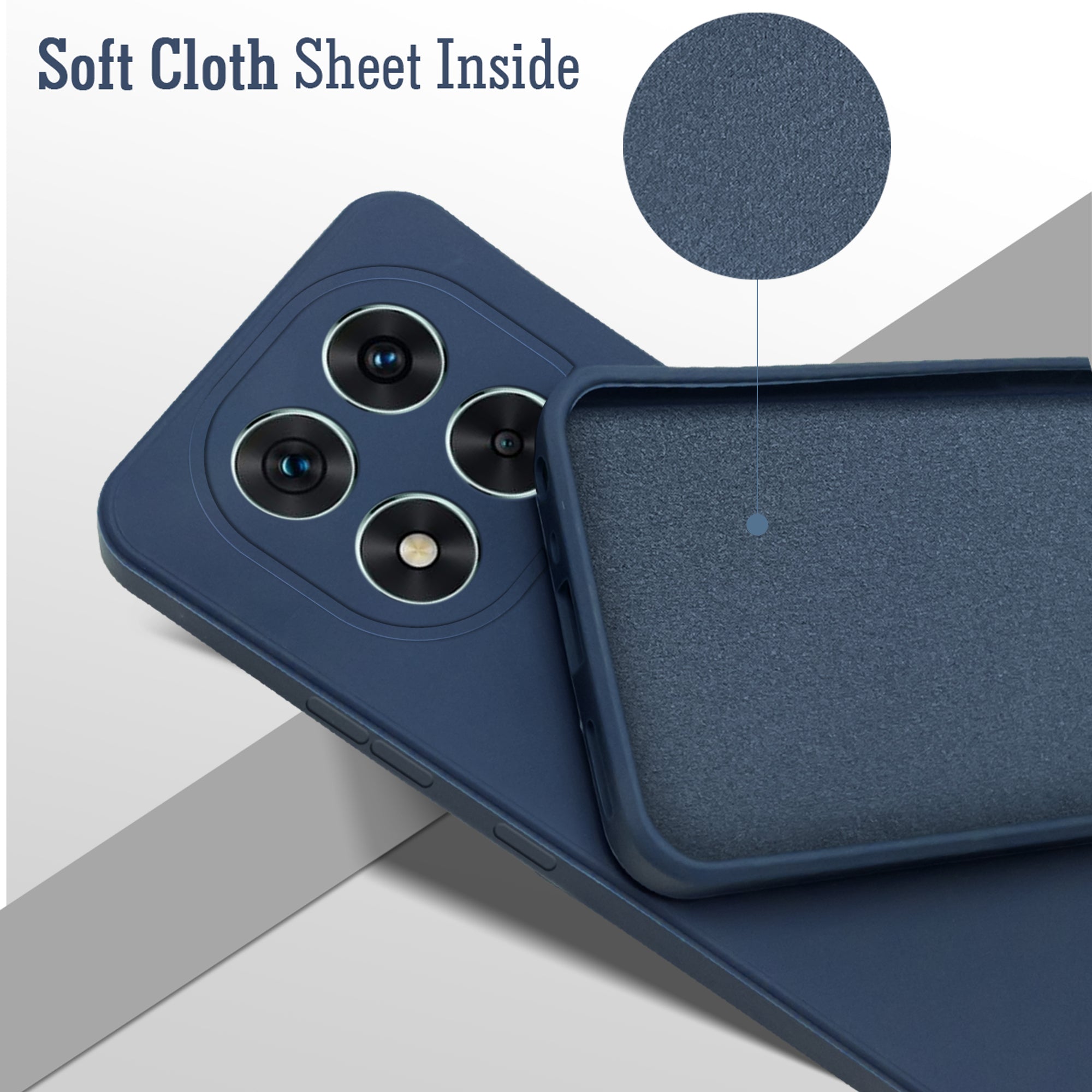 For Xiaomi Poco X7 Back Cover Case (Matte Finish Silicone with Inside Fiber cloth)