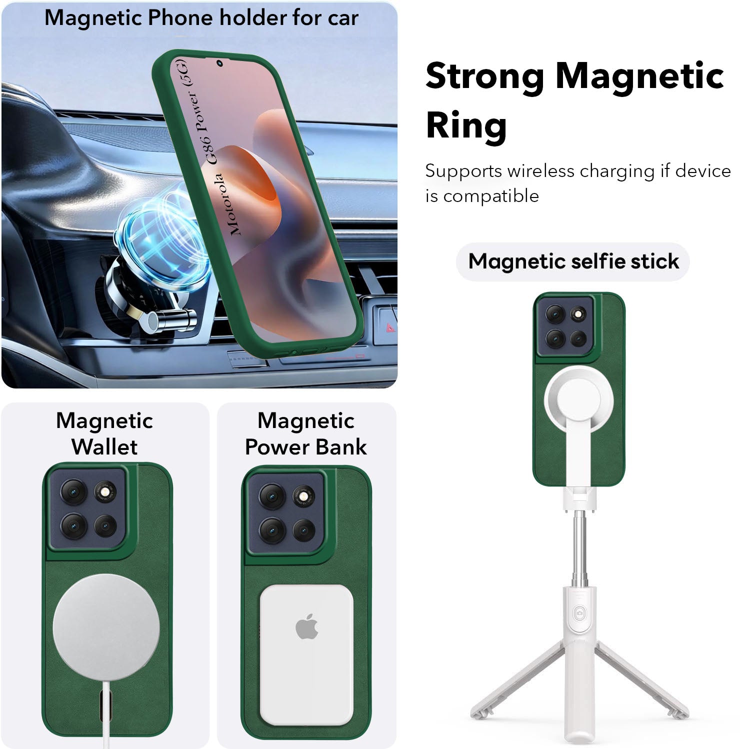 For Motorola Moto G86 Power Back Cover Case Leather Finish (MagSafe Compatible Wireless Charging | Soft Touch | Camera Bump Protection)