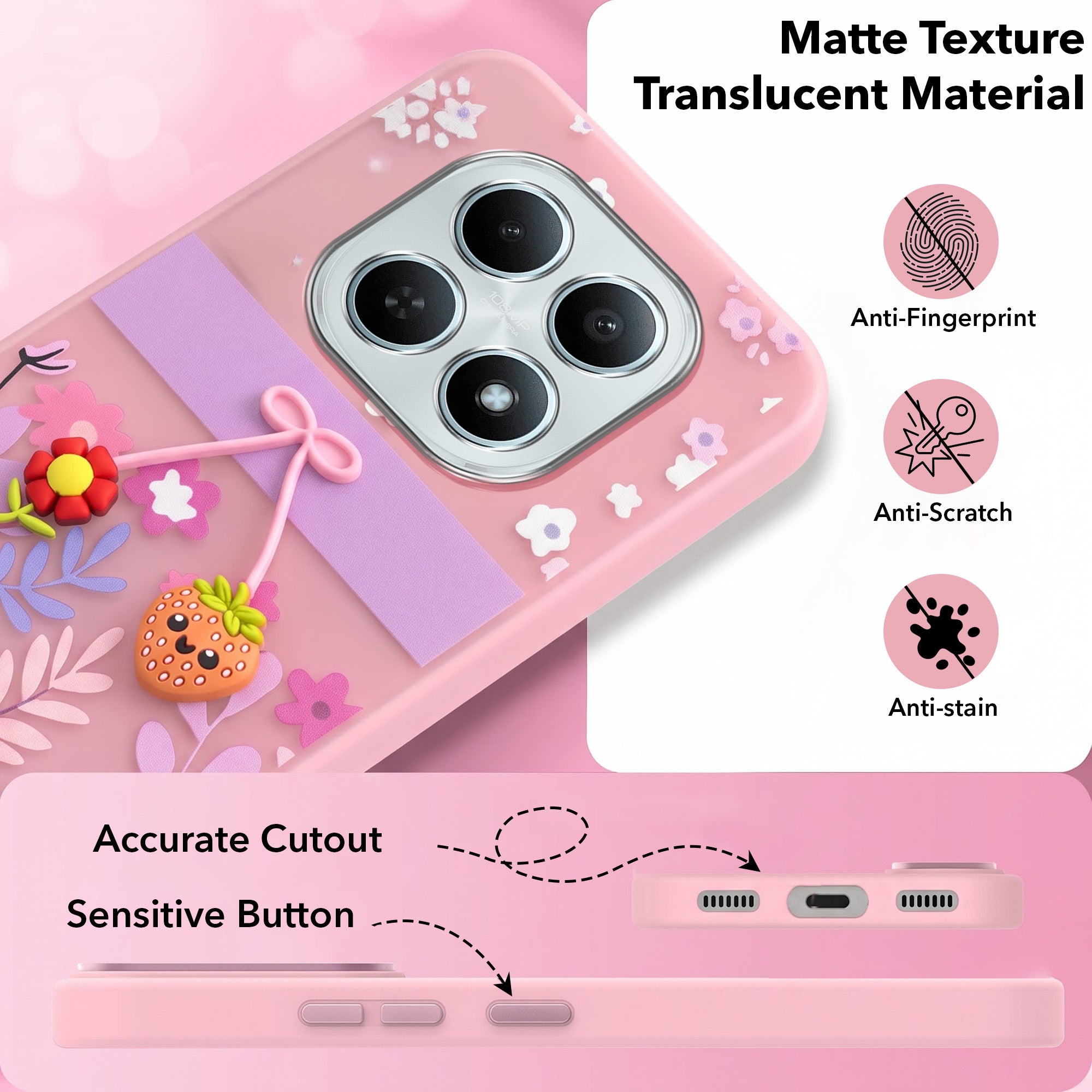 For Xiaomi Redmi Note 15 5G | Redmi Note 15 SE 5G Back Cover Case (3D Cute Cartoons | Hard Back Side Soft | Matte Premium Finish | HD Printing)