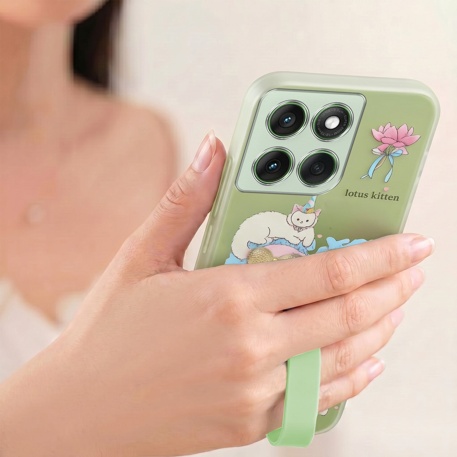 For Motorola Moto Edge 60 Back Cover Case (3D Cute Heart Strap Holder | Camera Protection | Designer Girls Print)