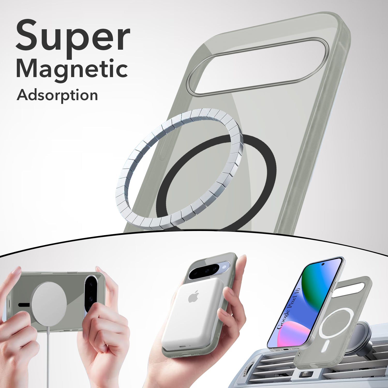 For Google Pixel 10 Back Cover Case Lifetime Anti-Yellow MagSafe Compatible Clear (Sleek Hard Crystal | Shockproof and Camera Protection)