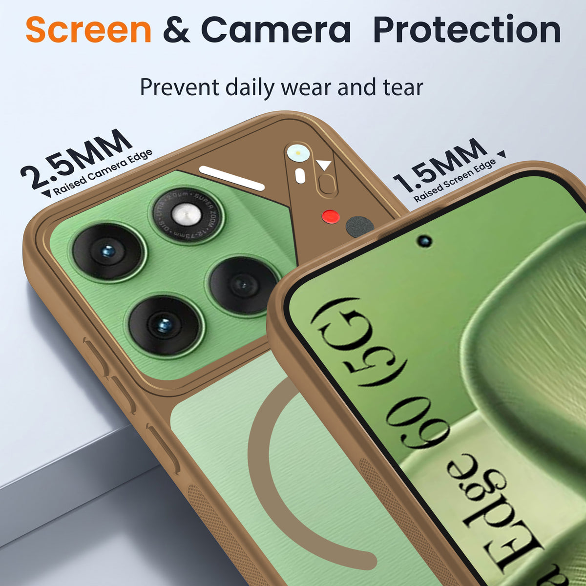 For Motorola Moto Edge 60 Back Cover Case Lifetime Anti-Yellow Clear (Camera Protection | Side Grip | Wireless MagSafe Compatible)