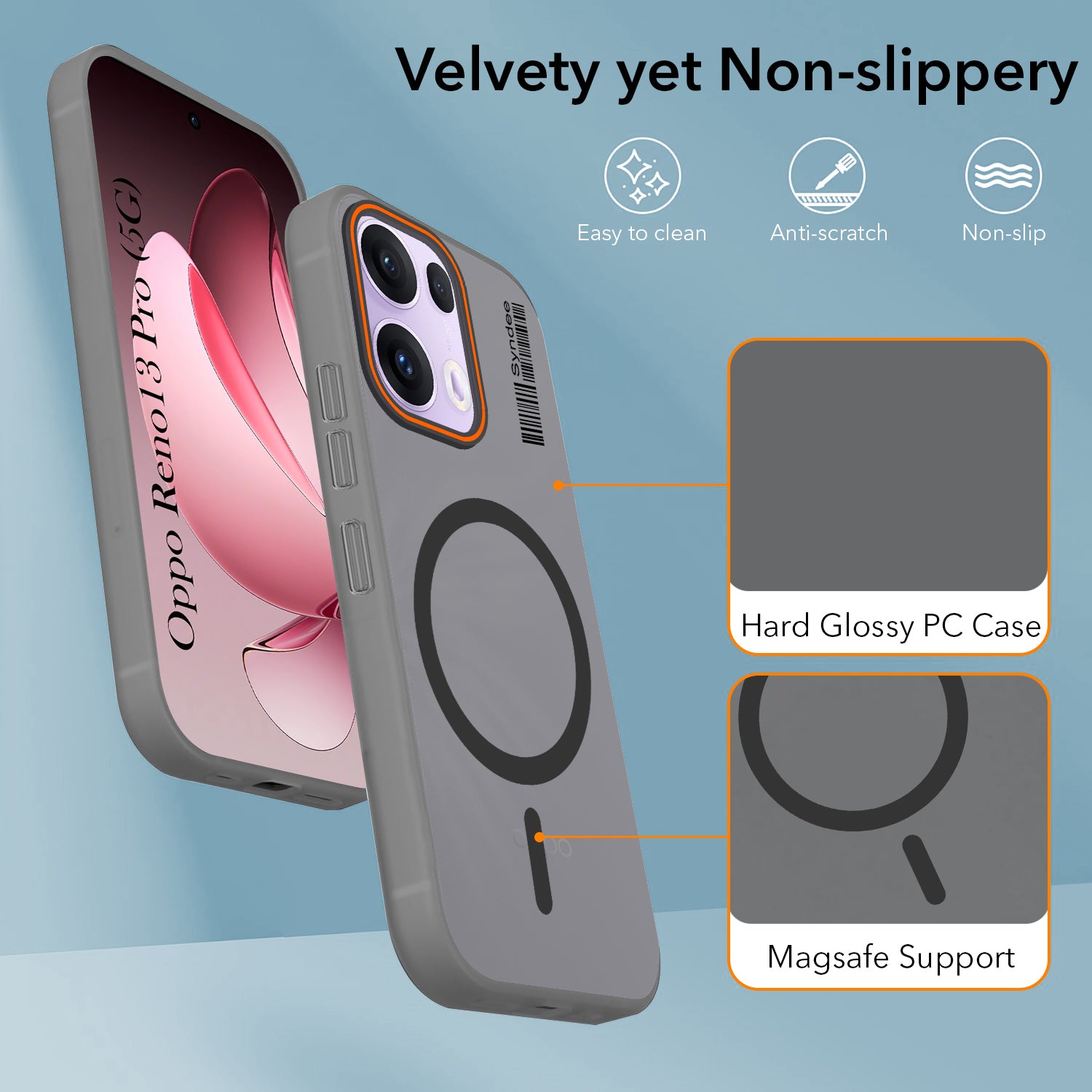For Oppo Reno 13 Pro 5G | Oppo Reno 13 Pro 5G Back Cover Case (Soft Touch | Camera Bump Protection | MagSafe Compatible | Matte Finish)