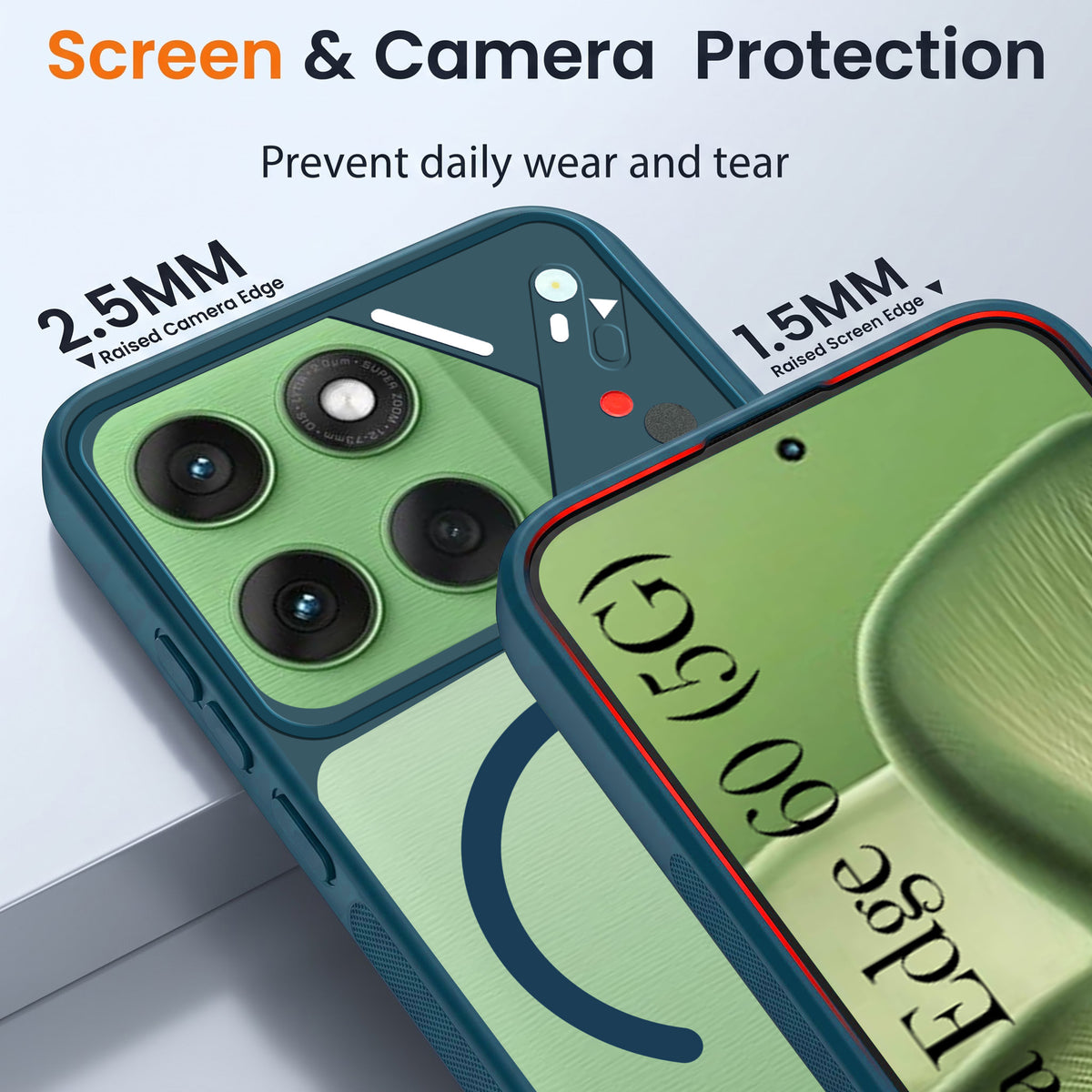 For Motorola Moto Edge 60 Back Cover Case Lifetime Anti-Yellow Clear (Camera Protection | Side Grip | Wireless MagSafe Compatible)