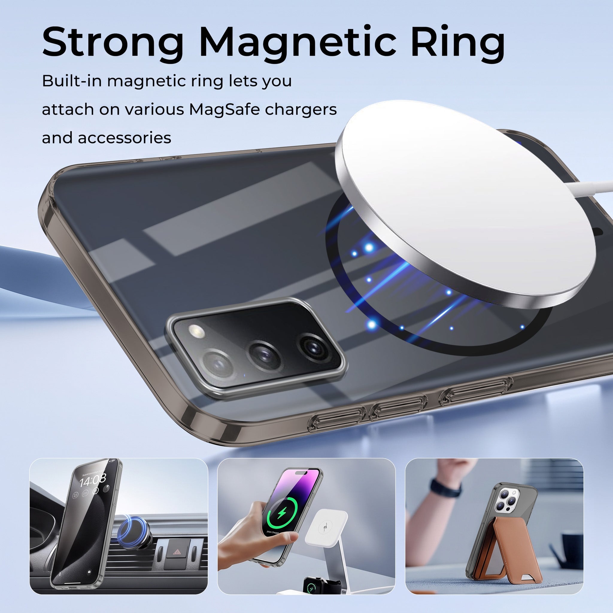 For Samsung Galaxy S20 FE 4G | S20 FE 5G Back Case Cover Crystal Anti Yellow (Unbreakable PC | MagSafe Wireless Charging Support |Camera Protection Bump)