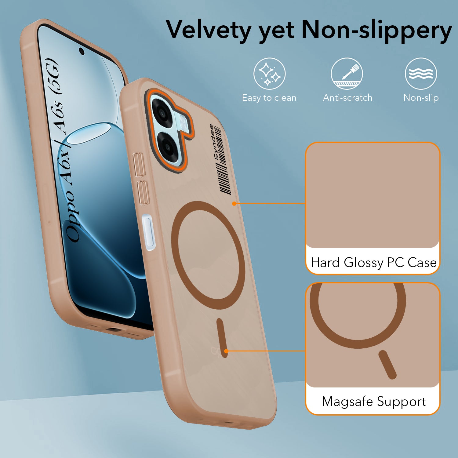 For Oppo A6X | Oppo A6S Back Cover Case (Soft Touch | Camera Bump Protection | MagSafe Compatible | Matte Finish)