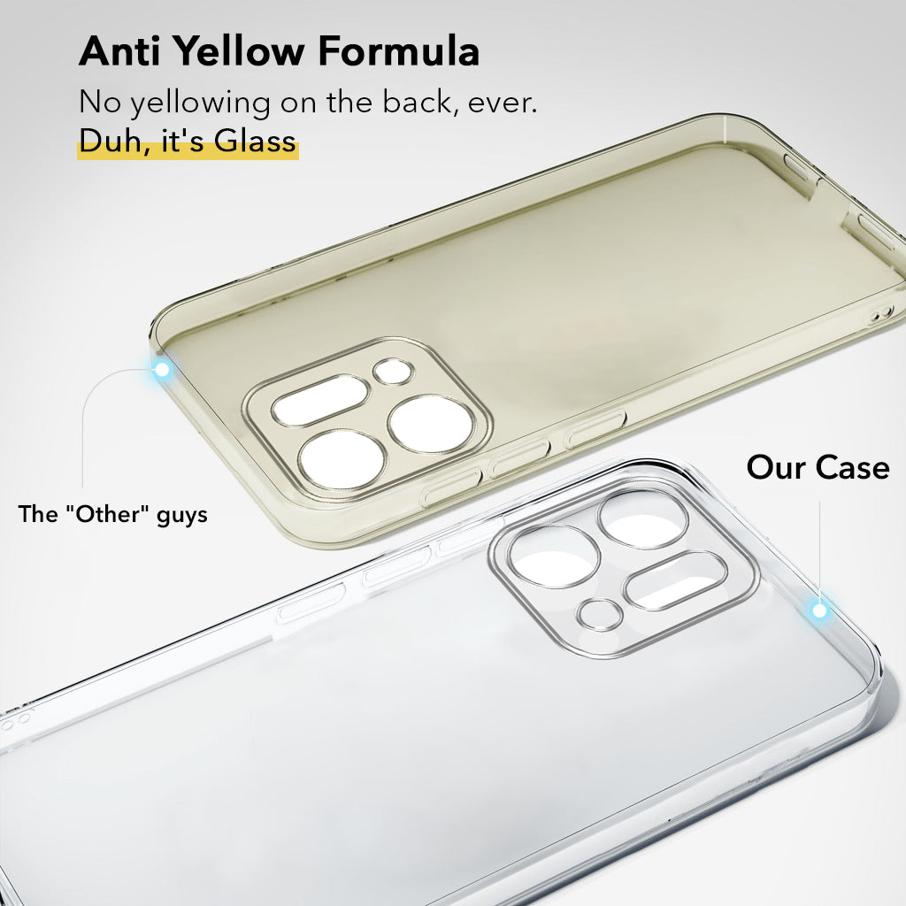 For Oppo Reno14 5G Back Cover Case | Oppo Reno 14 5G (Hard Anti Yellow Clear Case | Sleek Hard Crystal Clear | Drop & Camera Protection | Shockproof Polycarbonate)