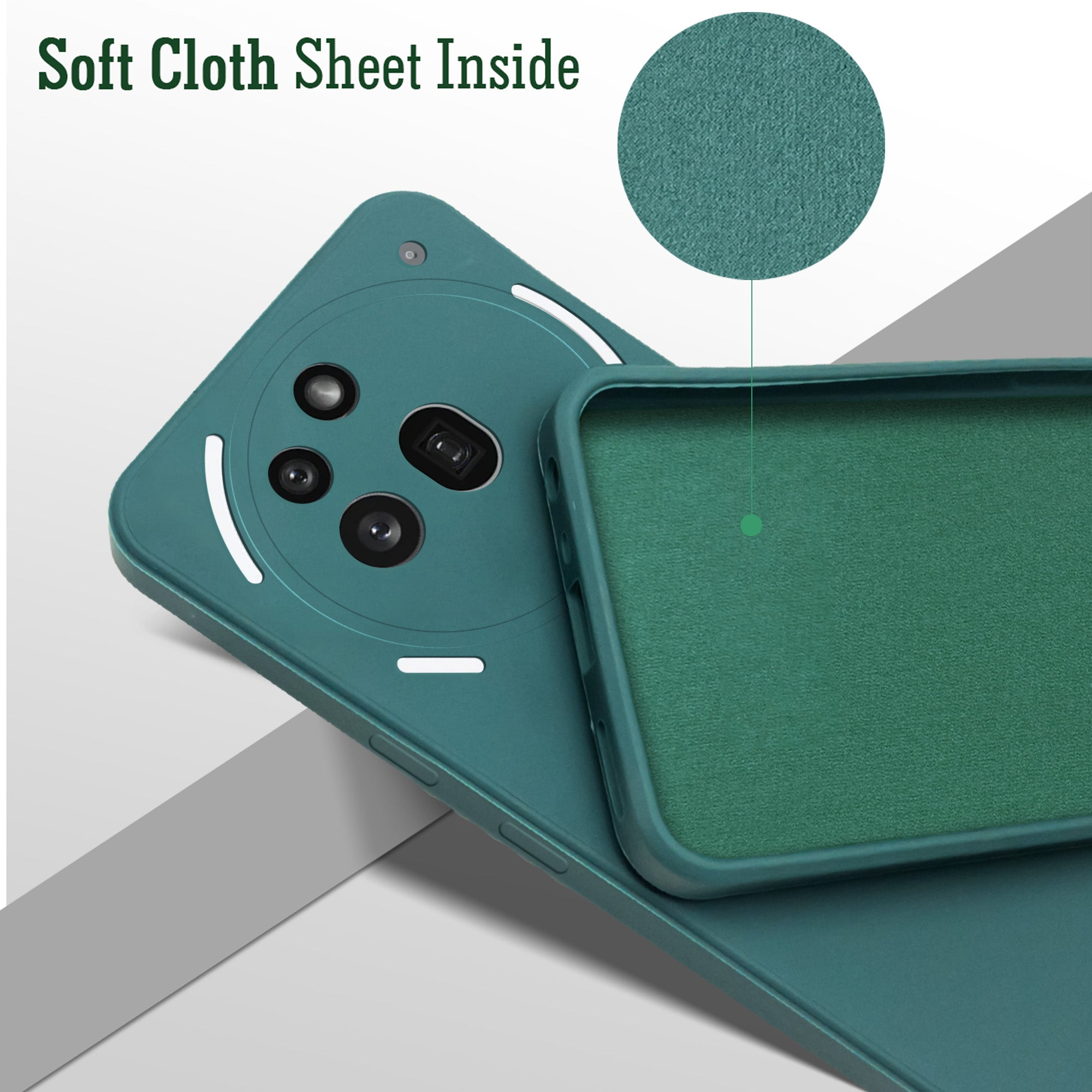 For Nothing Phone 3A Pro 5G Back Case Cover (Inside Fiber cloth with Matte Finish Silicone)