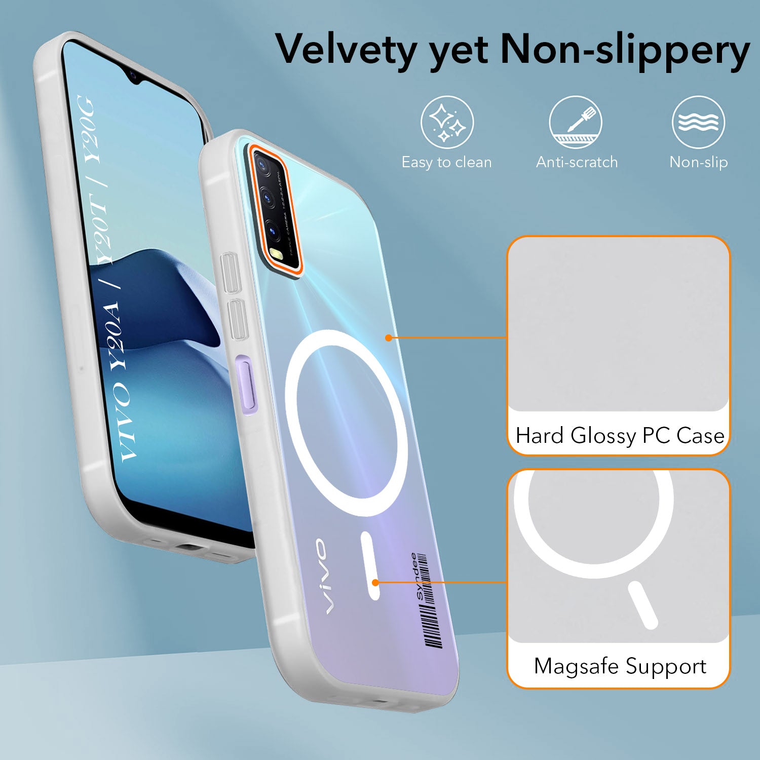 For Vivo Y20A | Y20T | Y20G Back Cover Case (Soft Touch | Camera Bump Protection | MagSafe Compatible | Matte Finish)