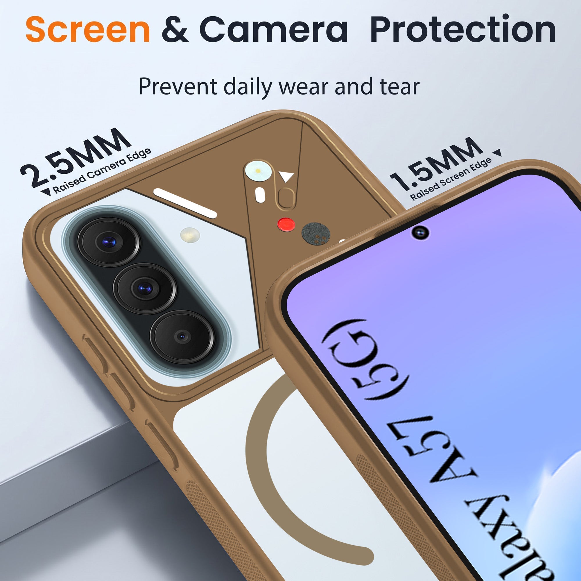 For Samsung Galaxy A57 5G Back Cover Case Lifetime Anti-Yellow Clear (Camera Protection | Side Grip | Wireless MagSafe Compatible)