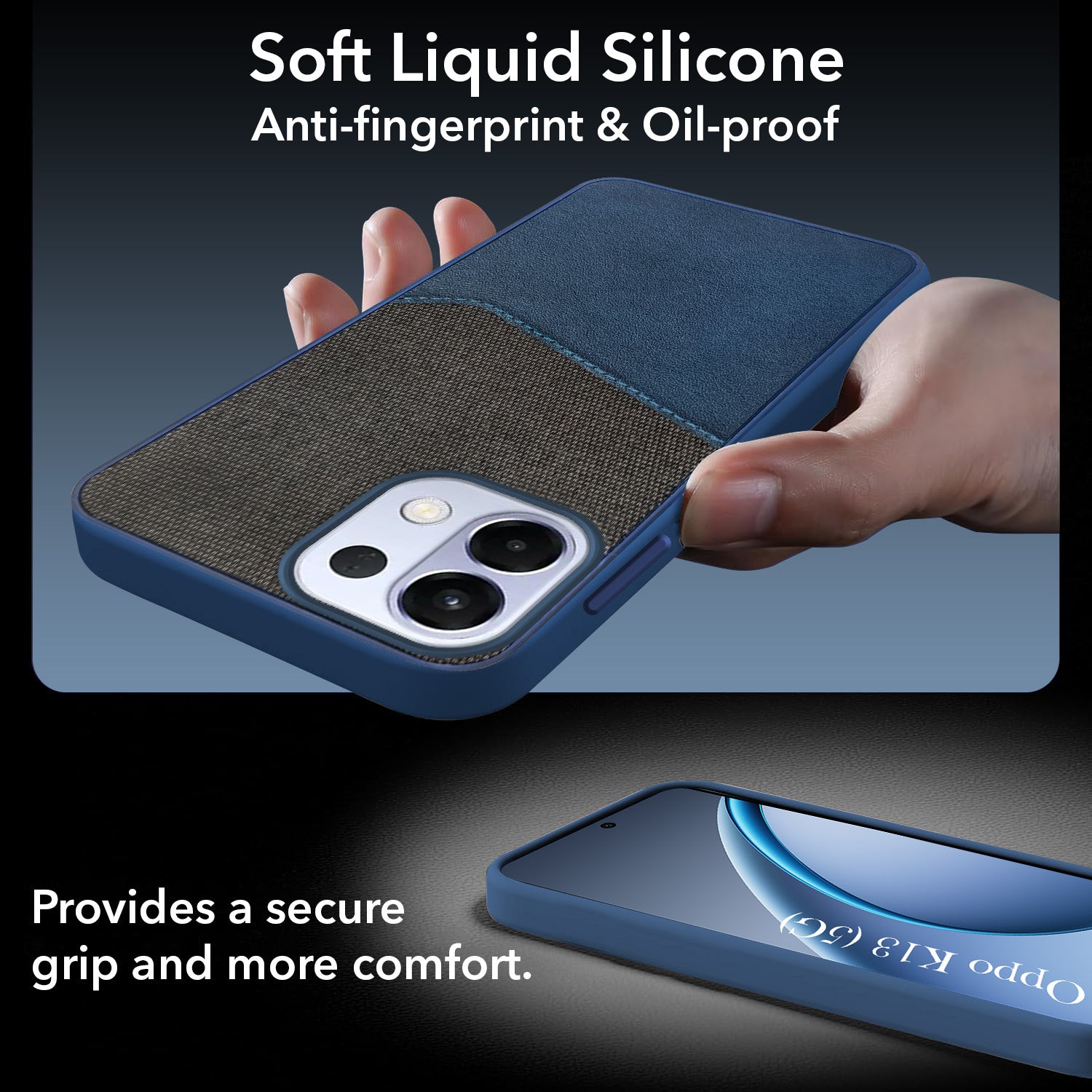 For Oppo K13 Back Cover Case (Dual PU Leather Stitch | Professional Minimalist | Soft and Flexible)