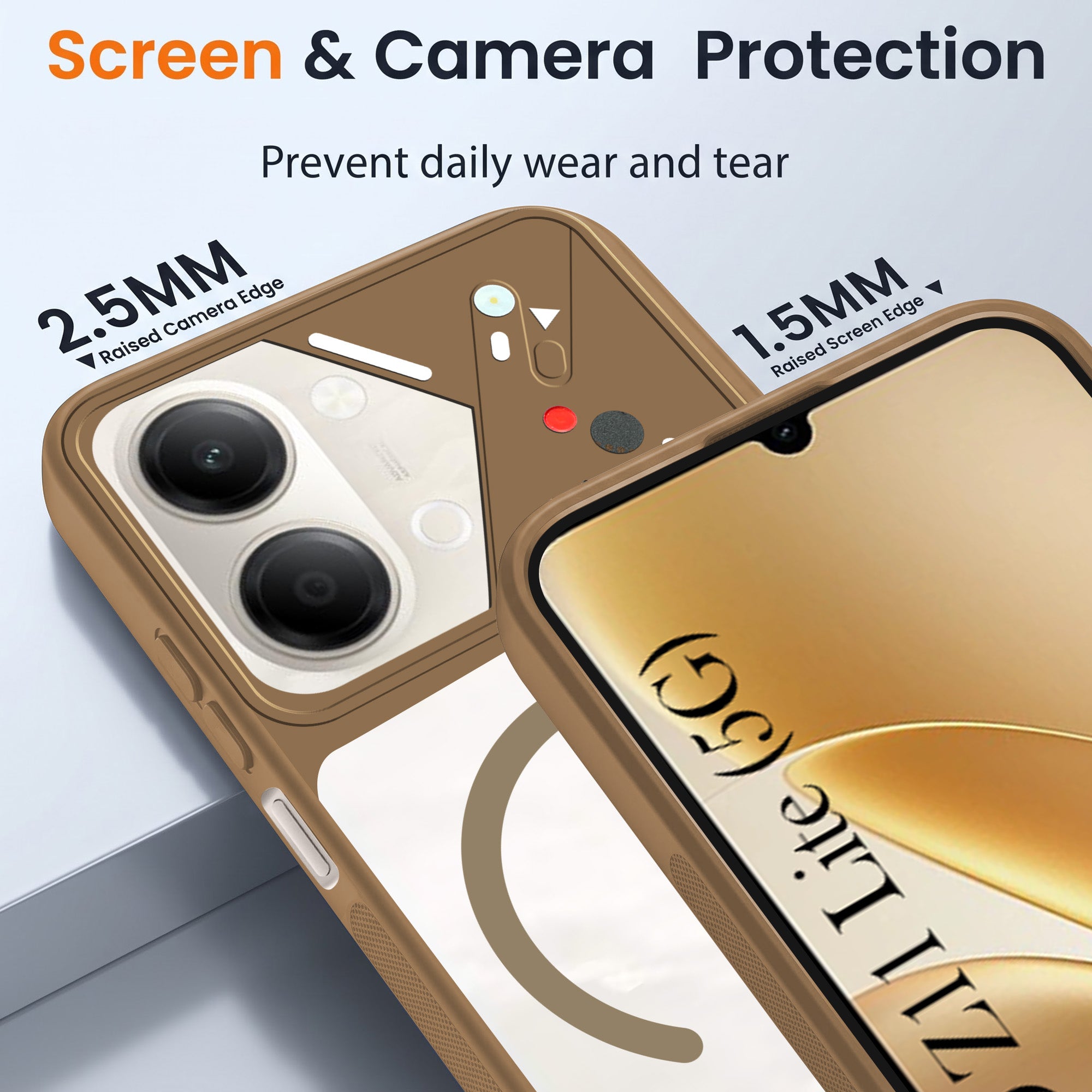 For Vivo iQOO Z11 Lite Back Cover Case Lifetime Anti-Yellow Clear (Camera Protection | Side Grip | Wireless MagSafe Compatible)
