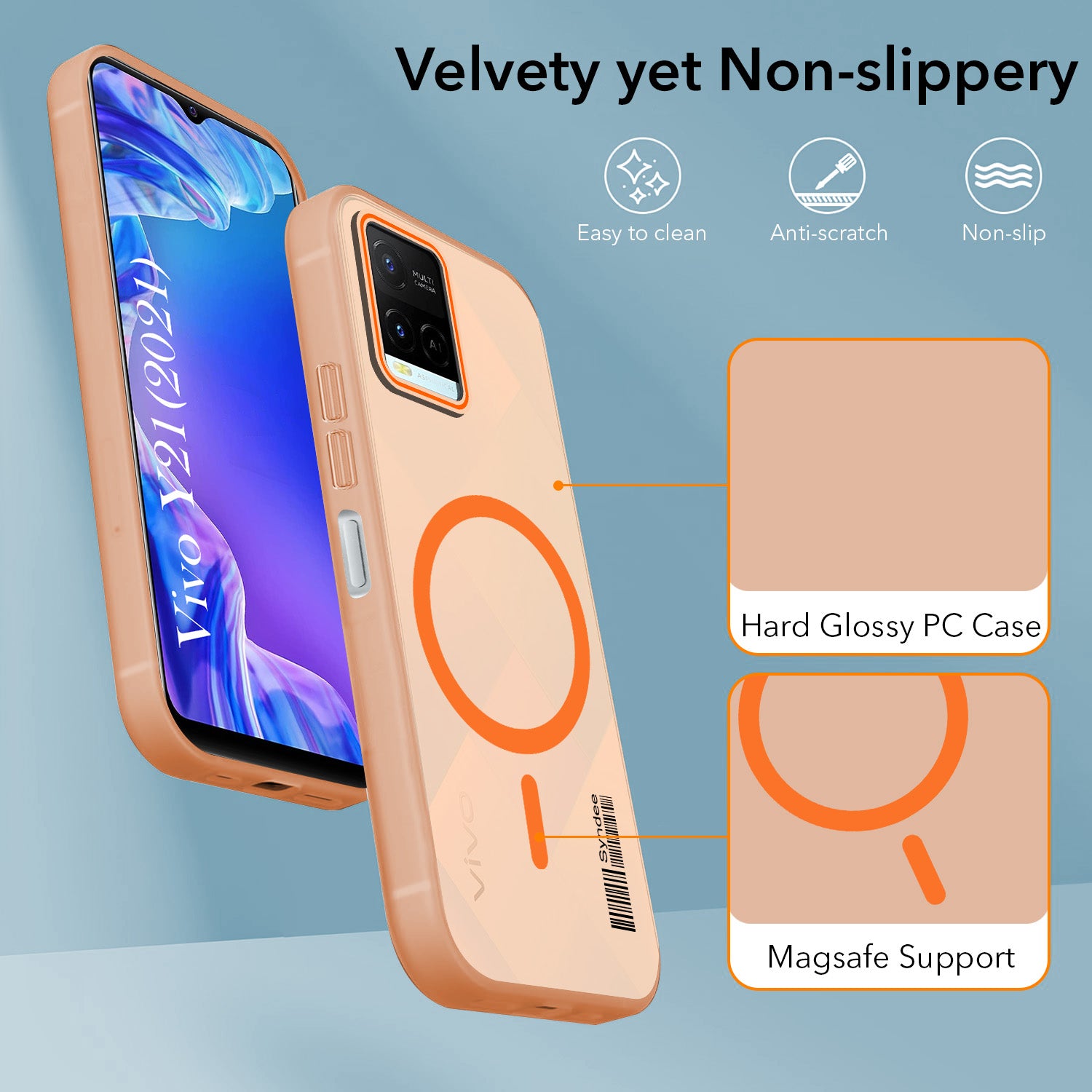 For Vivo Y21 2021 Back Cover Case (Soft Touch | Camera Bump Protection | MagSafe Compatible | Matte Finish)