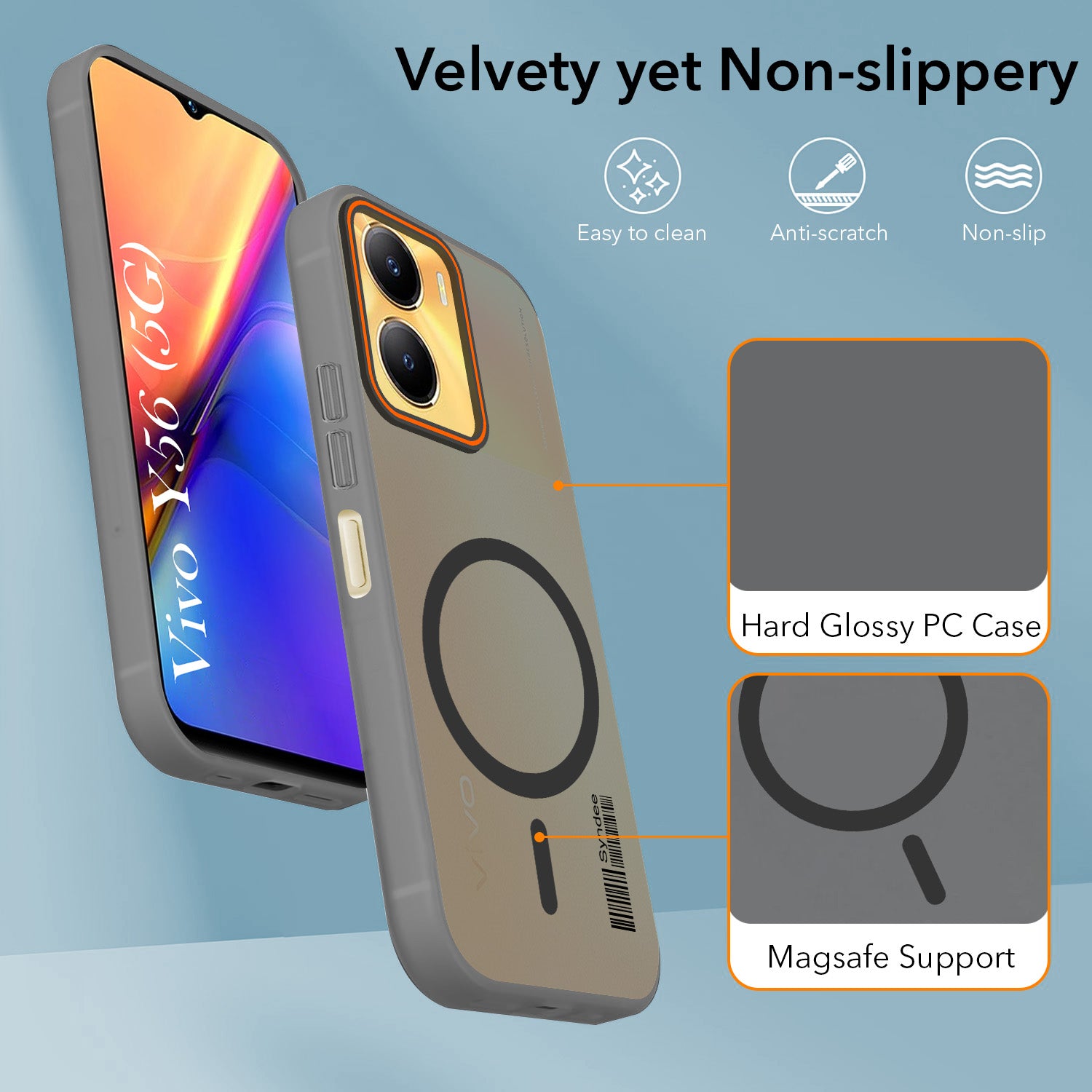 For Vivo Y56 5G Back Cover Case (Soft Touch | Camera Bump Protection | MagSafe Compatible | Matte Finish)
