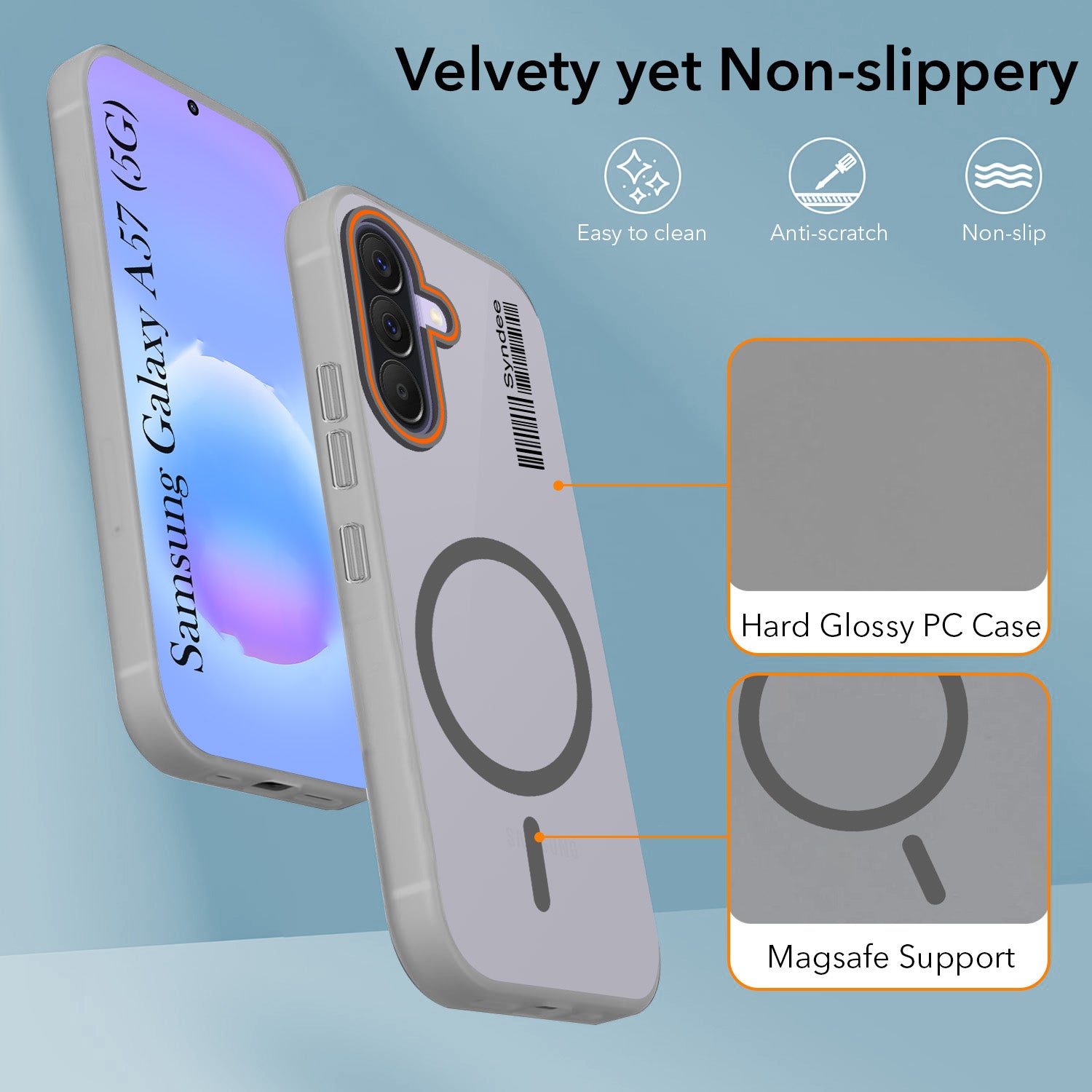 For Samsung Galaxy A57 5G Back Cover Case (Soft Touch | Camera Bump Protection | MagSafe Compatible | Matte Finish)