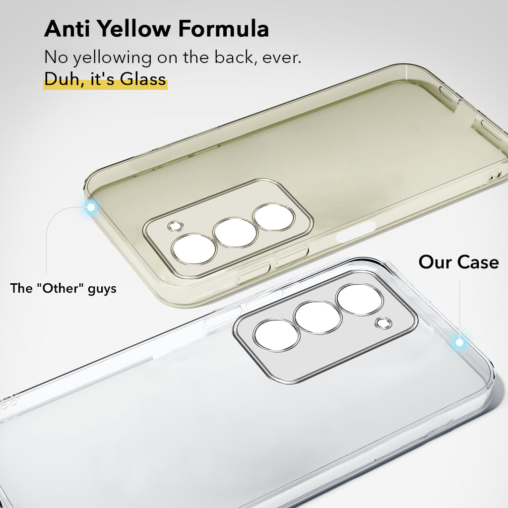 For Redmi 15 Back Cover Case Lifetime Anti-Yellow Clear (Sleek Hard Crystal | Shockproof and Camera Protection)