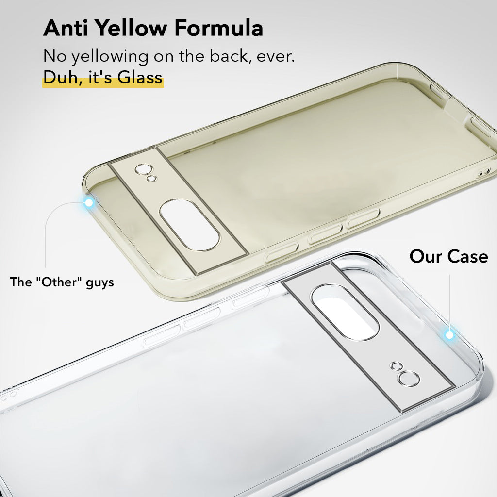 For Google Pixel 7 Back Cover Case Lifetime Anti-Yellow Clear (Sleek Hard Crystal | Shockproof and Camera Protection)