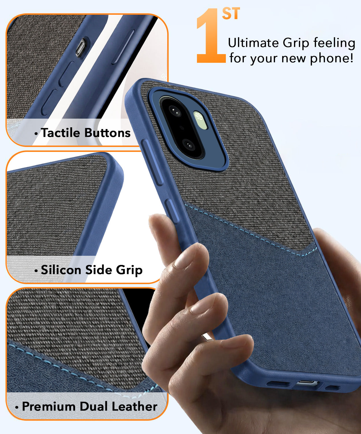 For OnePlus 15R Back Cover Case (Dual PU Leather Stitch | Professional Minimalist | Soft and Flexible)