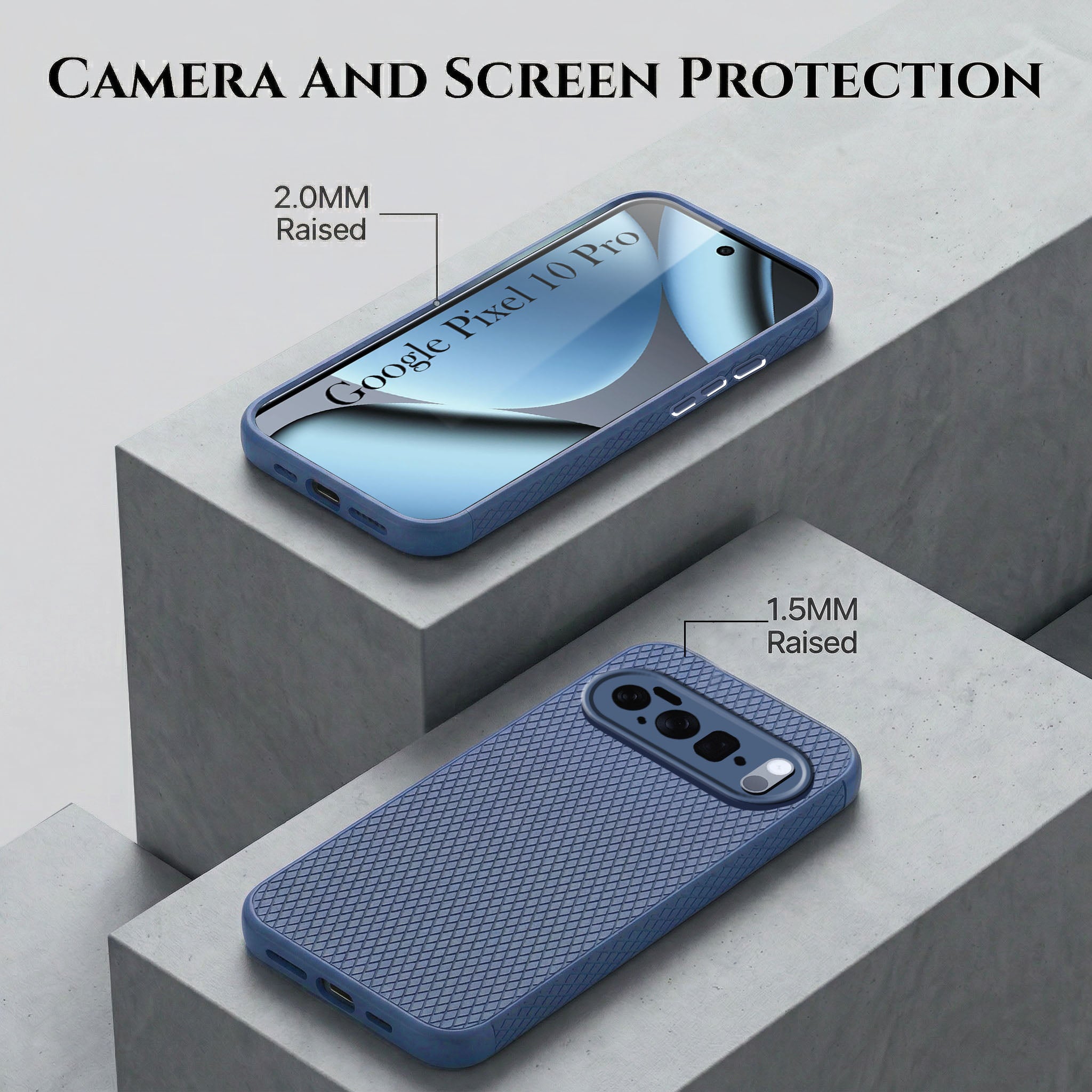 For Google Pixel 10 Pro Combo with Back Cover and 9H Tempered Glass (Liquid Silicone | Camera Protection | Oleophobic Coating Screen Glass)