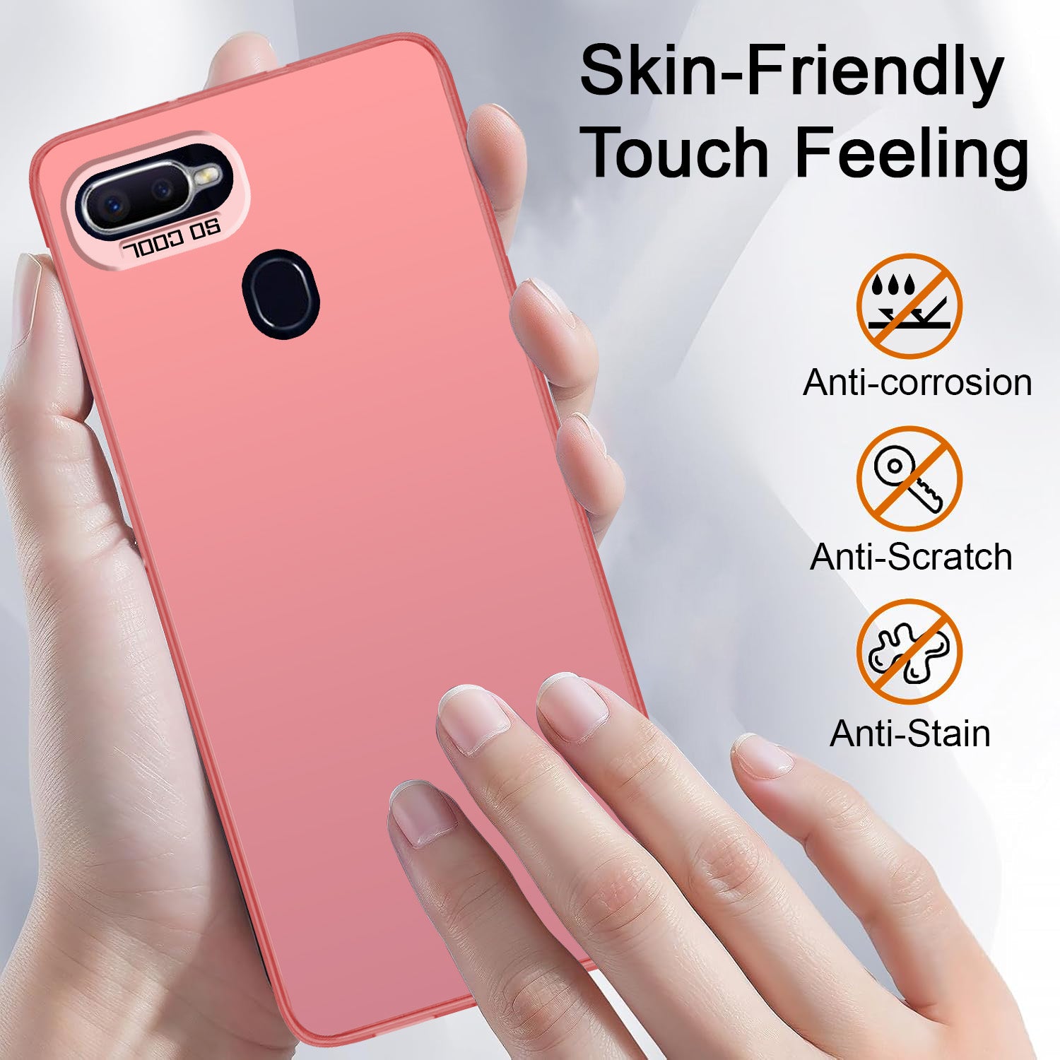 For Oppo F9 | F9 Pro Hard Back Cover Case (Velvet Touch | Professional Glossy Finish | Camera Protection Bump)