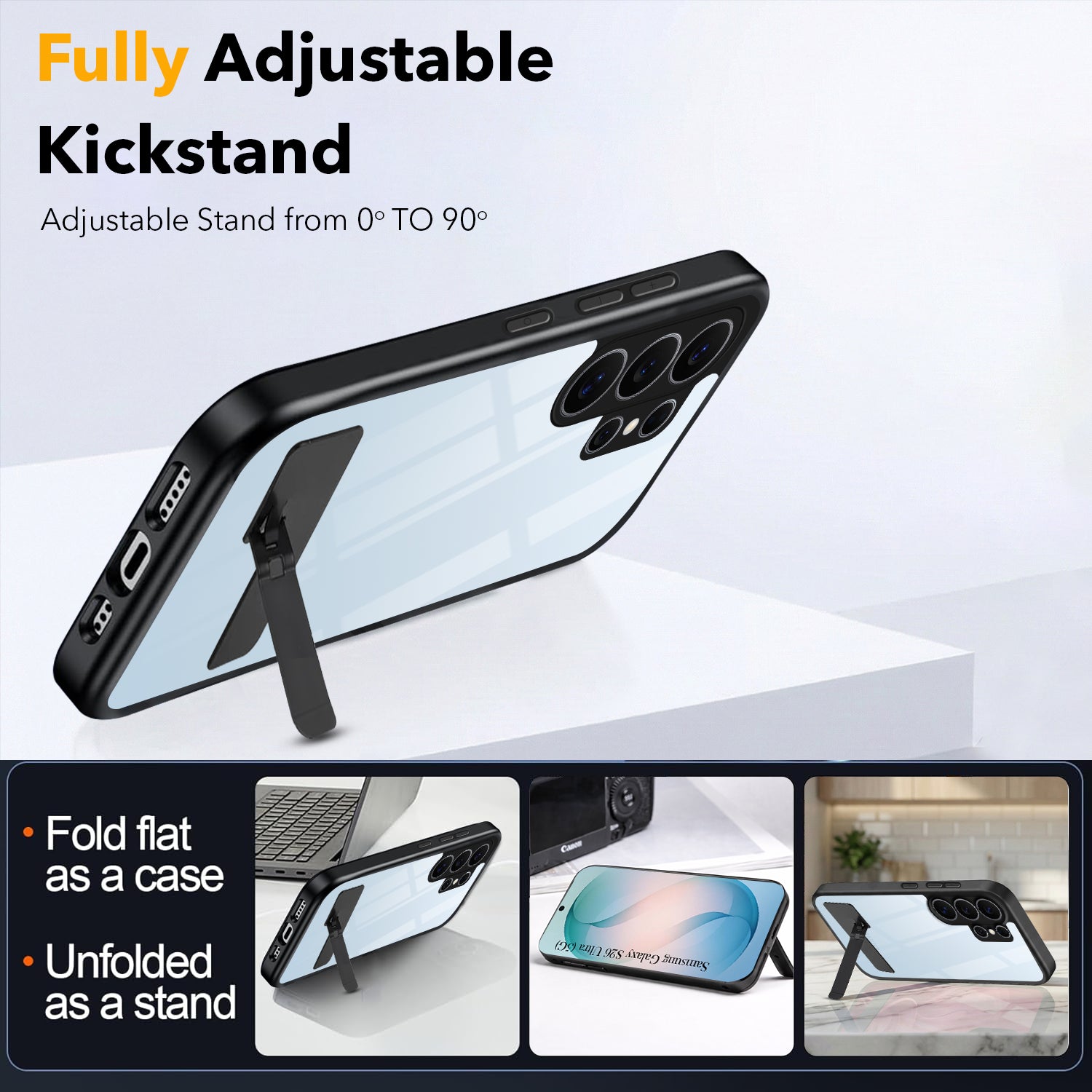 For Samsung Galaxy S26 Ultra Back Cover Case (Built-in Stand | Lifetime Anti Yellow | Kickstand Shockproof | Camera Protection | MagSafe Compatible)