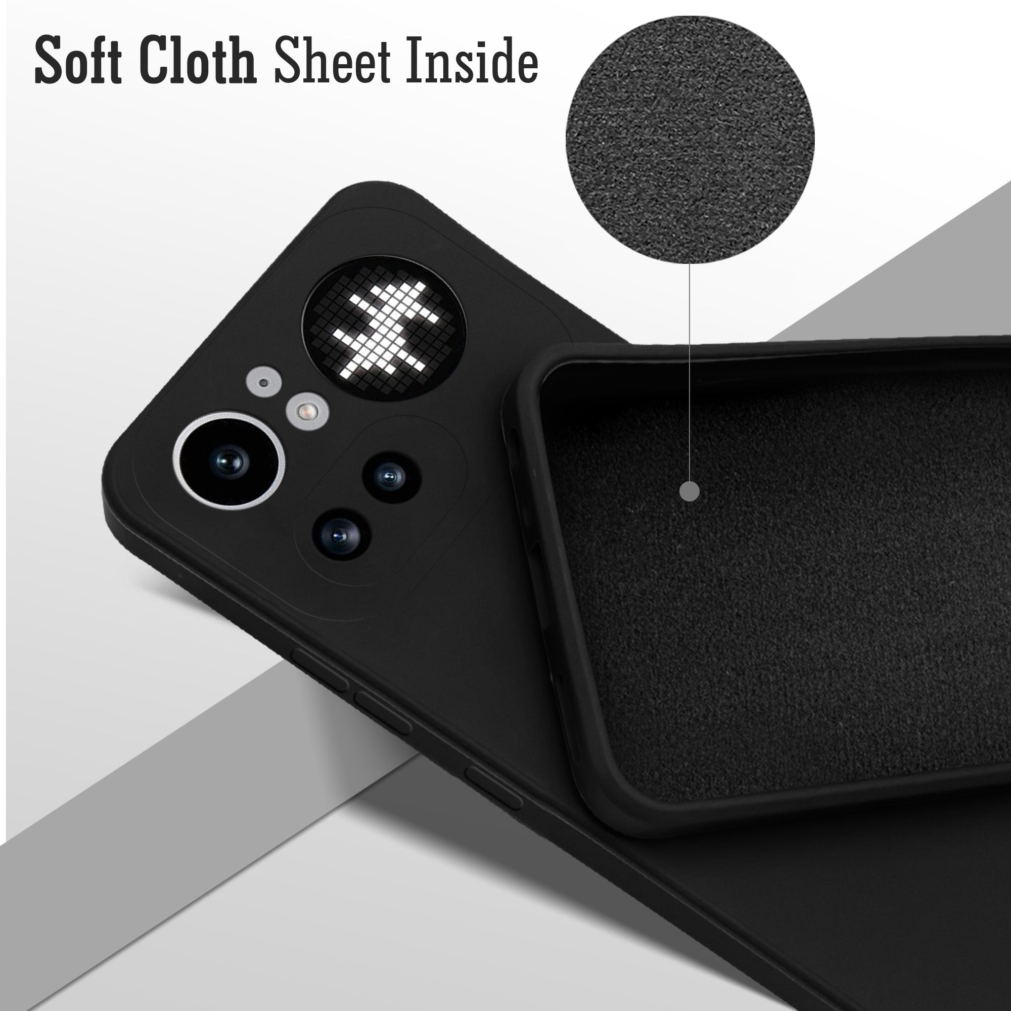 For Nothing Phone 4A Pro 5G Back Cover Case (Matte Finish Silicone with Inside Fiber cloth)
