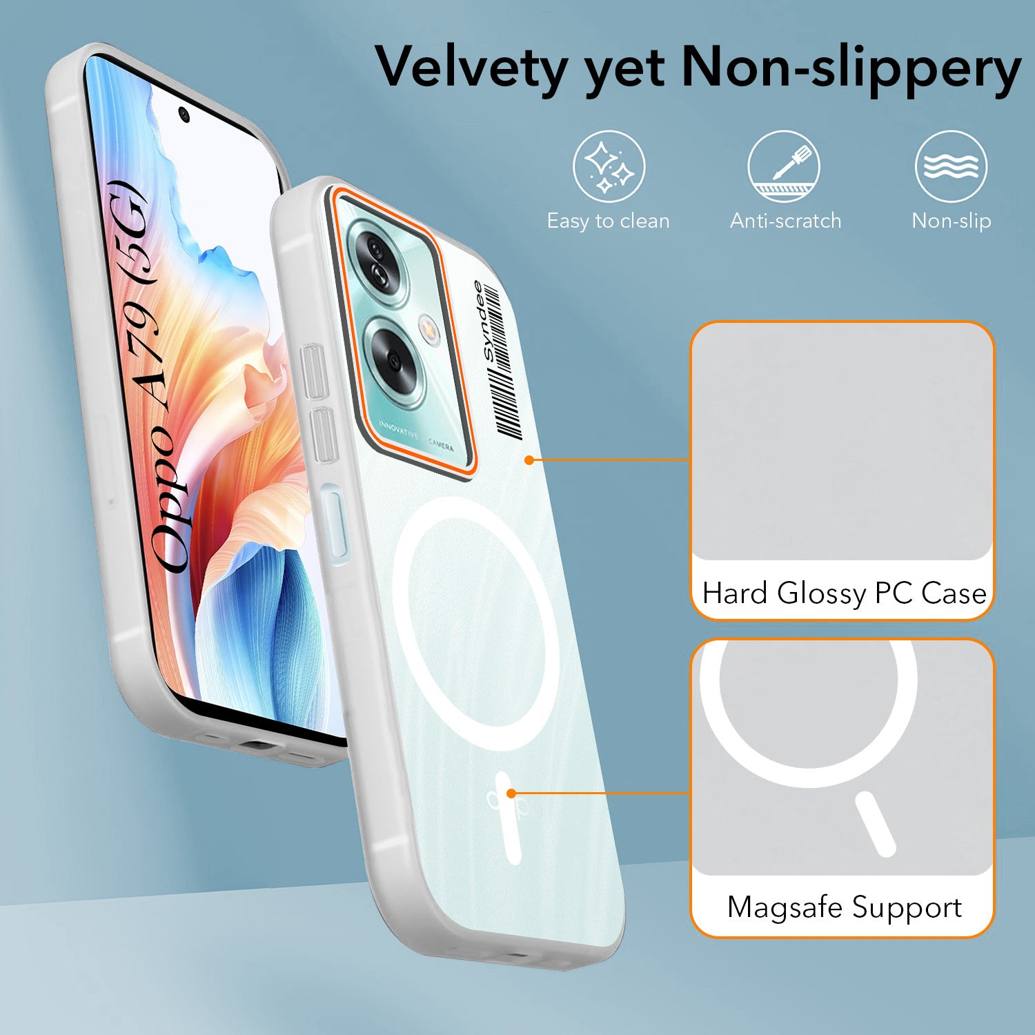 For Oppo A79 5G Back Cover Case (Soft Touch | Camera Bump Protection | MagSafe Compatible | Matte Finish)