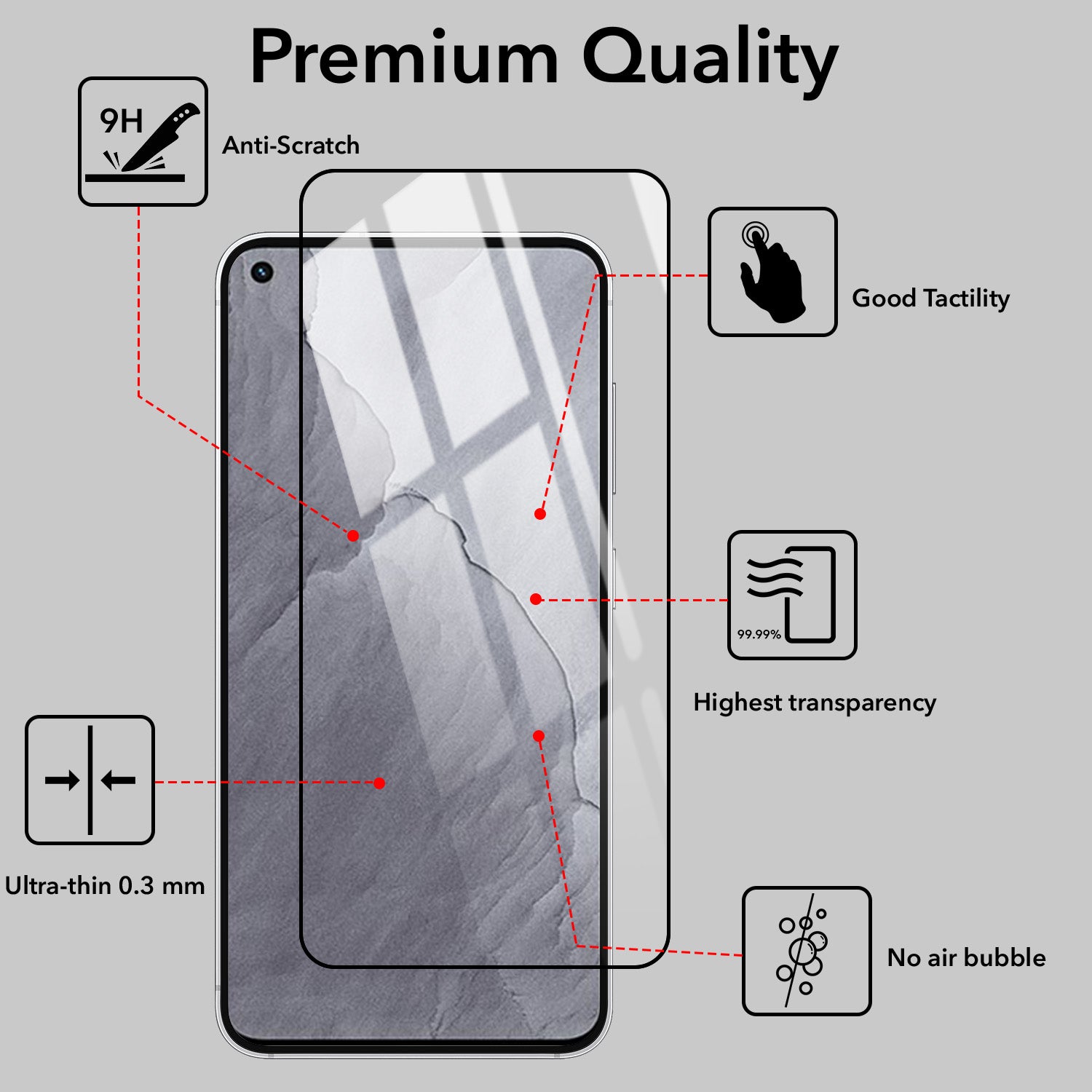 Tempered Glass For Realme GT Master Military-Grade Gorilla Screen Protector With Installation Kit | Shatterproof, Full Coverage, HD Clear, Scratch Resistant (Pack of 1)
