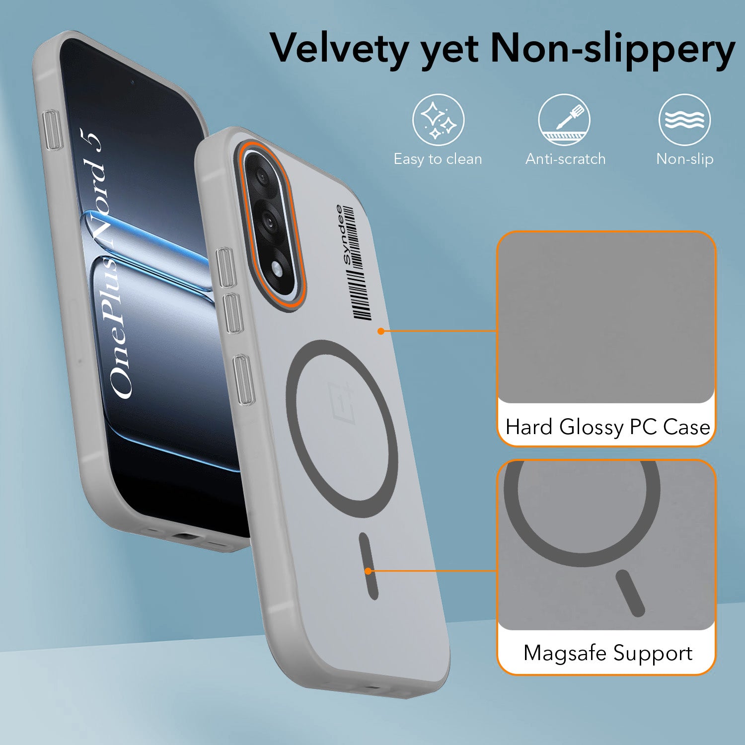 For Oneplus Nord 5 Back Cover Case (Soft Touch | Camera Bump Protection | MagSafe Compatible | Matte Finish)