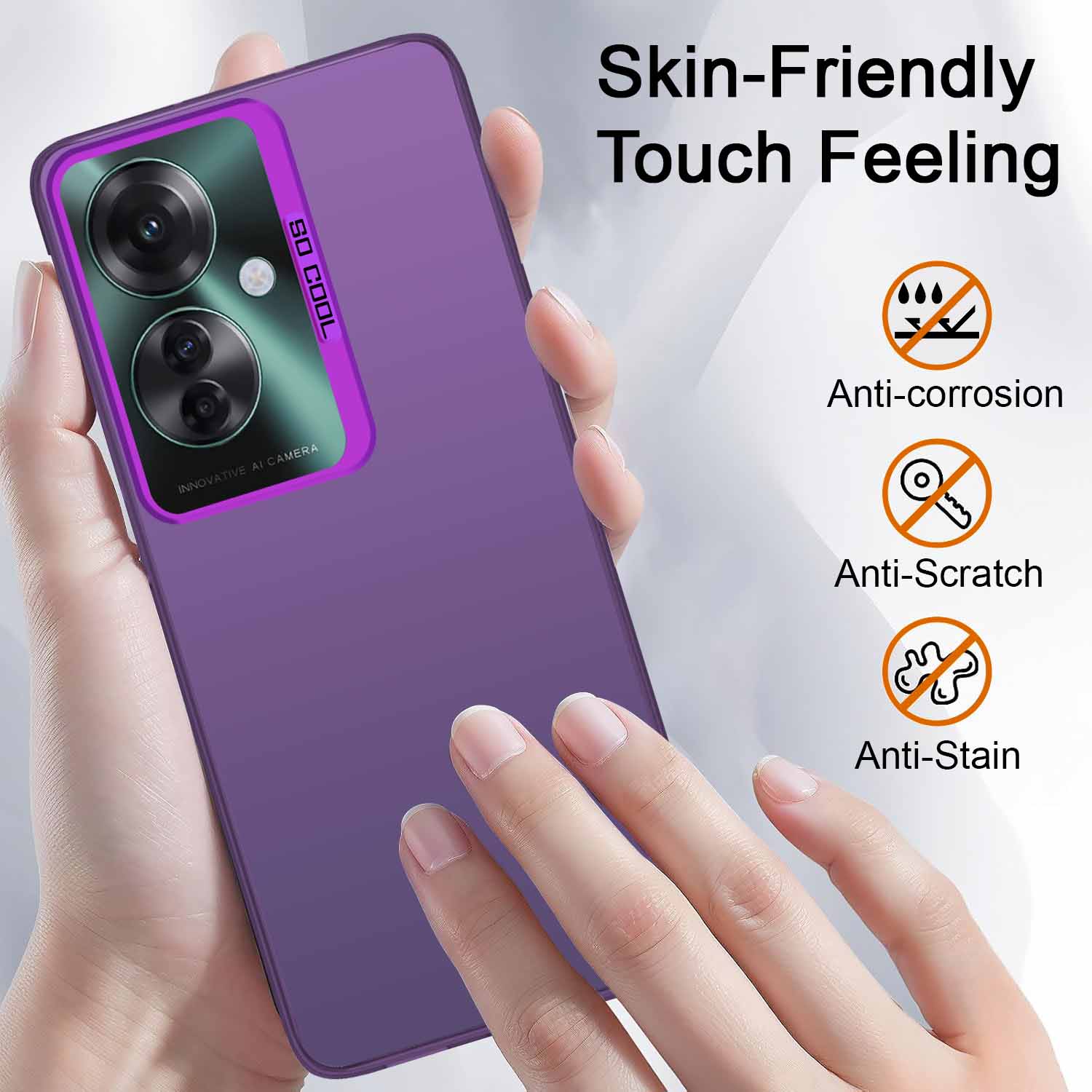 For Oppo Reno11 F 5G | Oppo Reno 11F 5G Hard Back Cover Case (Velvet Touch | Professional Glossy Finish | Camera Protection Bump)