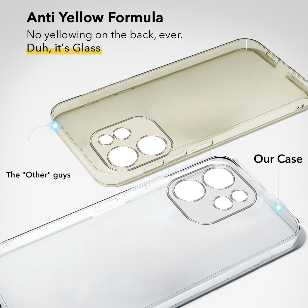 For Oppo Reno15 Pro 5G | Oppo Reno 15 Pro 5G Back Cover Case Lifetime Anti-Yellow Clear (Sleek Hard Crystal | Shockproof and Camera Protection)