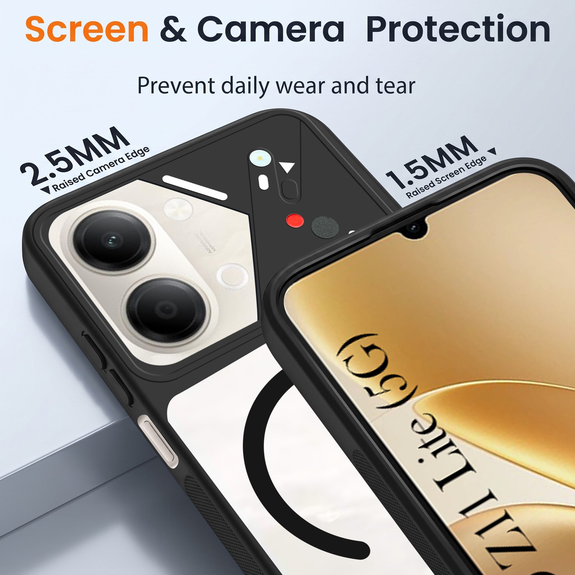 For Vivo iQOO Z11 Lite Back Cover Case Lifetime Anti-Yellow Clear (Camera Protection | Side Grip | Wireless MagSafe Compatible)