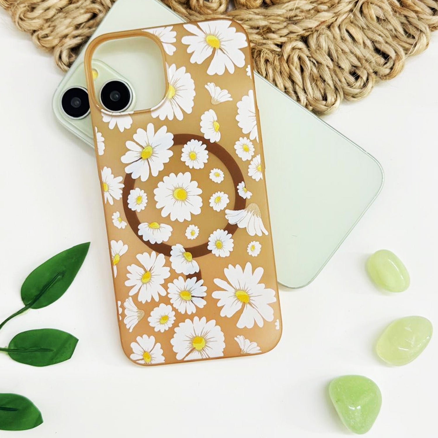For Samsung Galaxy S25 Back Cover Case (Cute Floral Design | Flower Print for Girls | MagSafe Compatible Wireless Charging)