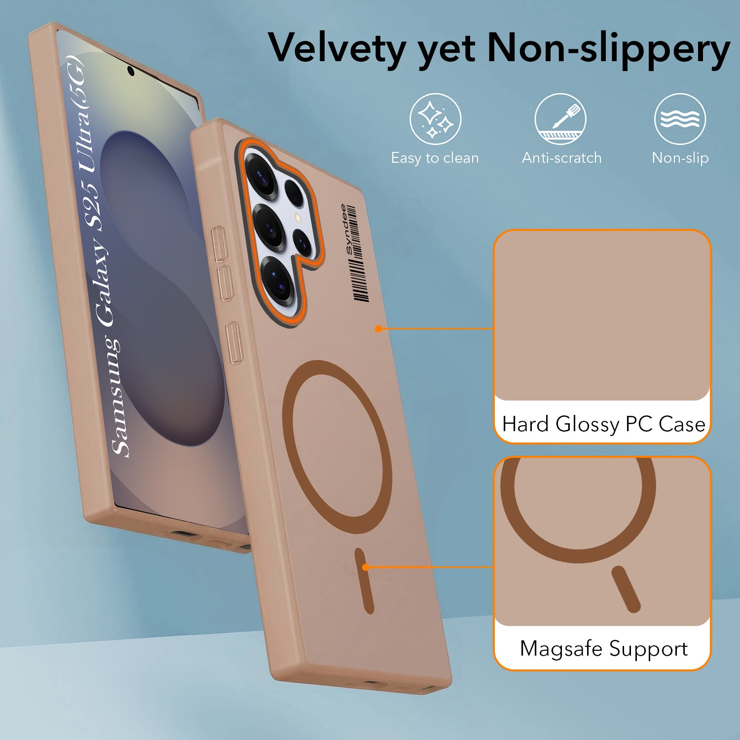 For Samsung Galaxy S25 Ultra Back Cover Case (Soft Touch | Camera Bump Protection | MagSafe Compatible | Matte Finish)