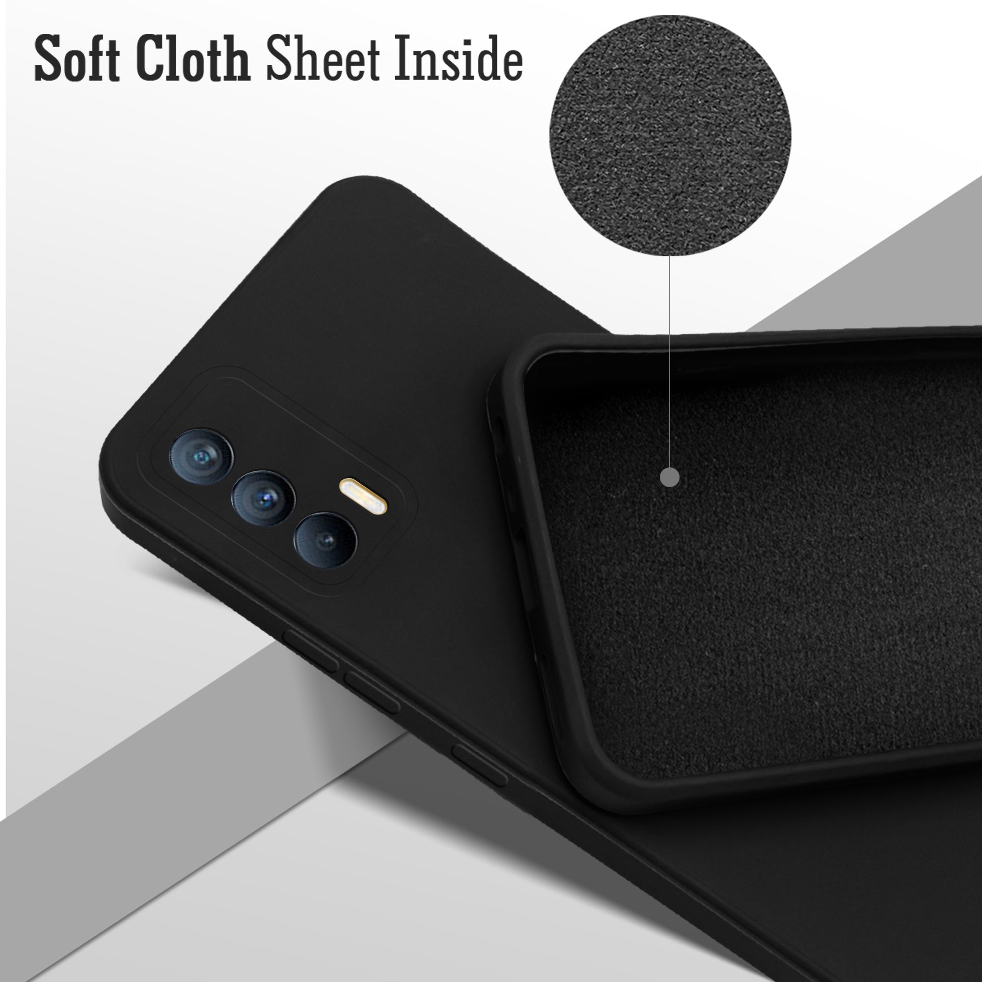 For Realme X7 Back Cover Case ( Matte Finish Silicone with Inside Fiber cloth)